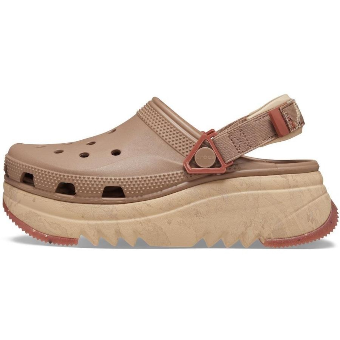 Sandália Crocs Hiker Xcsp Clog Latte - Adulto - Foto 3