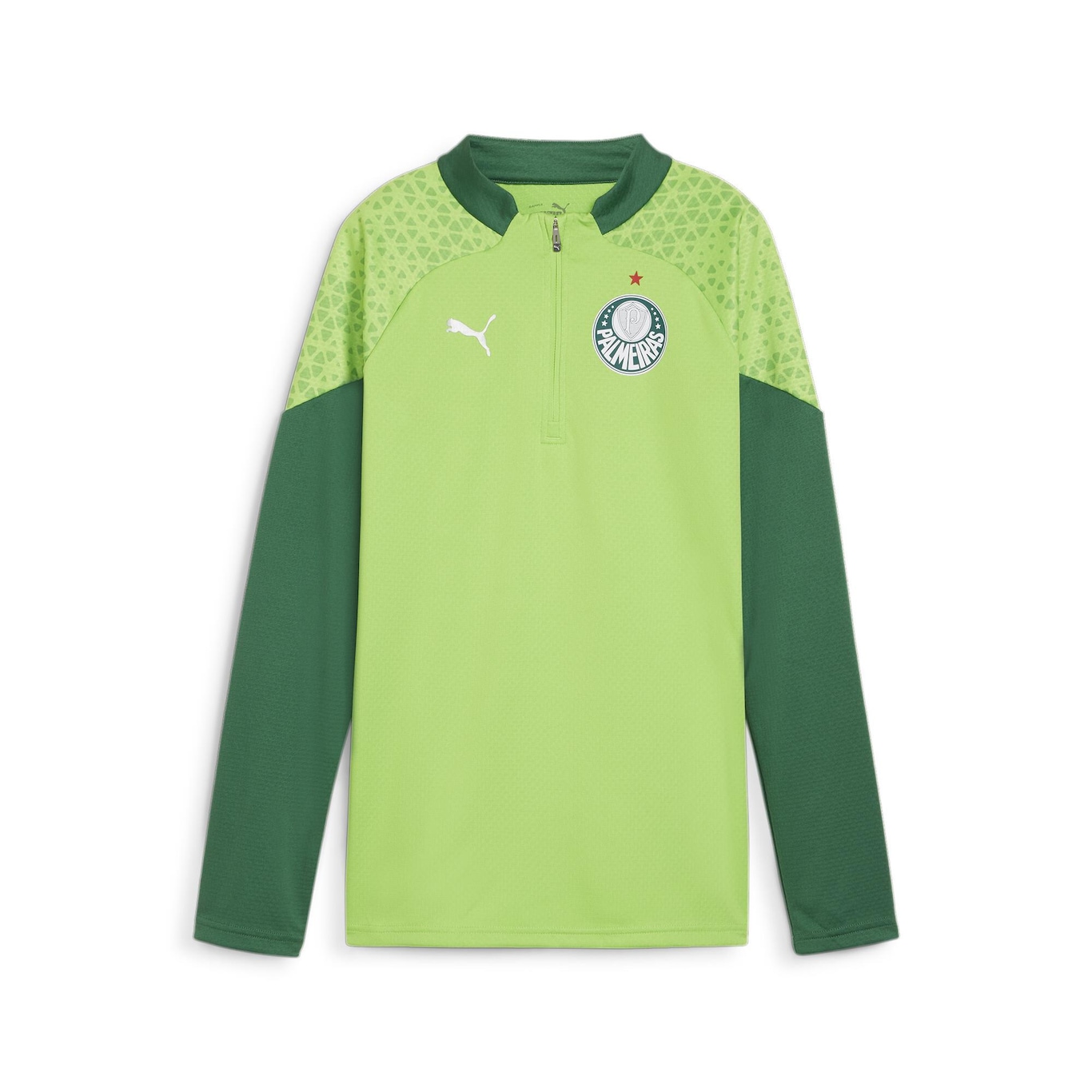 Camisa Manga Longa de Treino do Palmeiras Quarter-Zip 2024 Puma - Feminina - Foto 1