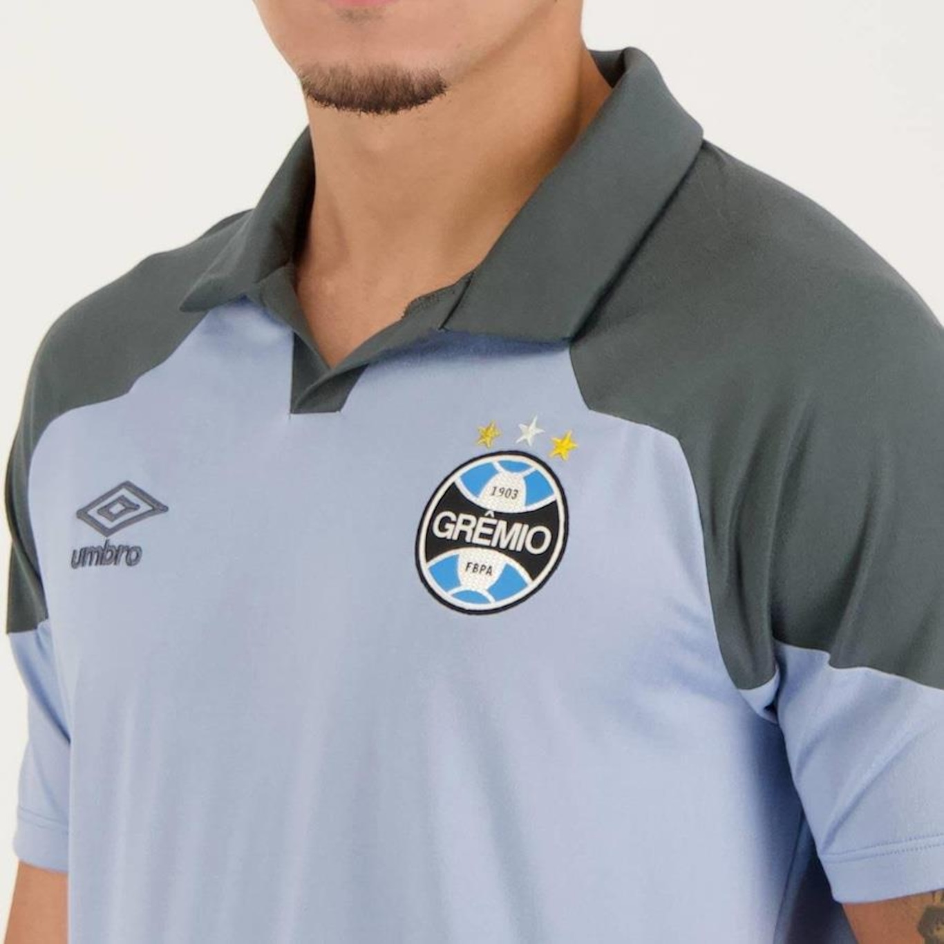 Camisa Polo do Grêmio 2023 Umbro Viagem - Masculina - Foto 5