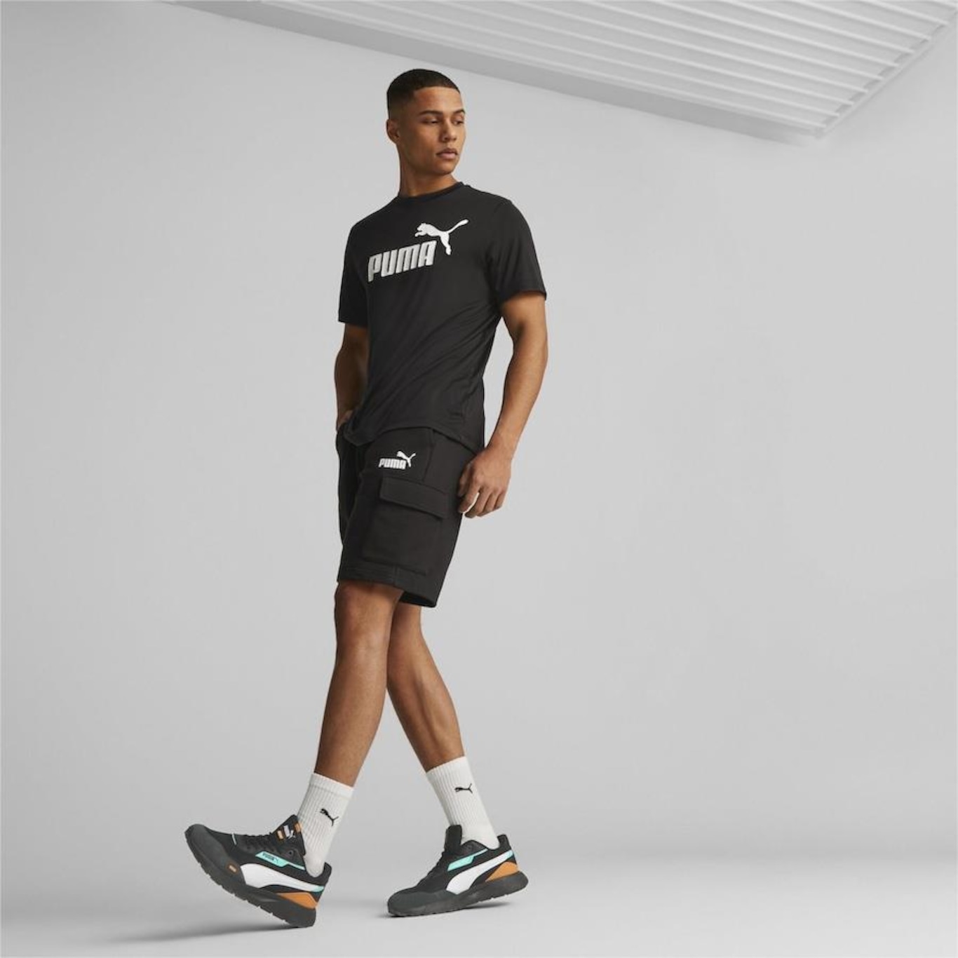 Shorts Puma Essentials Cargo Terry - Masculino - Foto 2