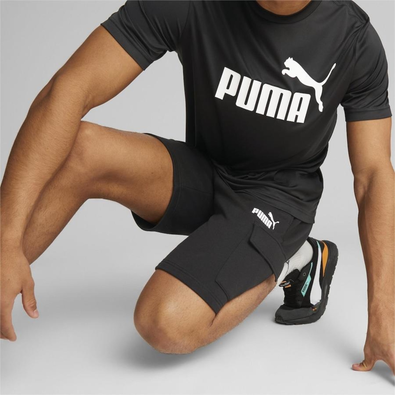 Shorts Puma Essentials Cargo Terry - Masculino - Foto 3