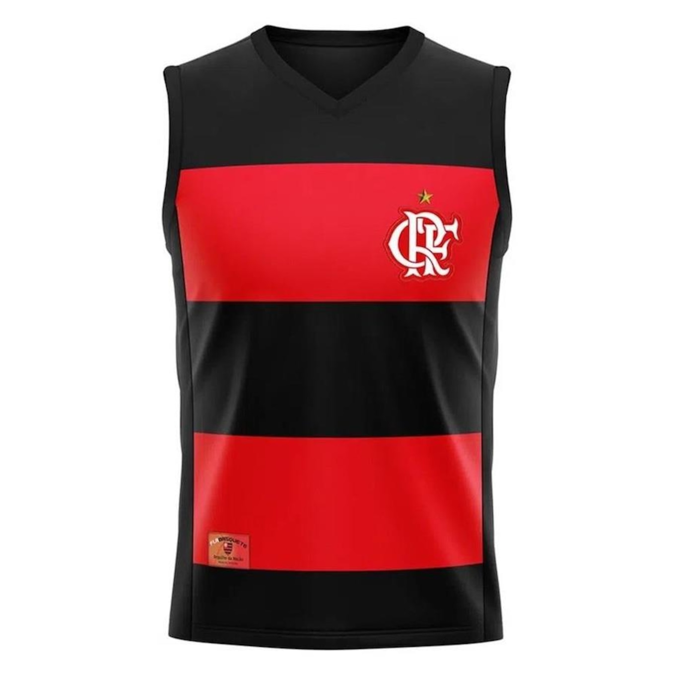 Camiseta Regata Braziline Cr Flamengo Hoop - Masculina - Foto 1