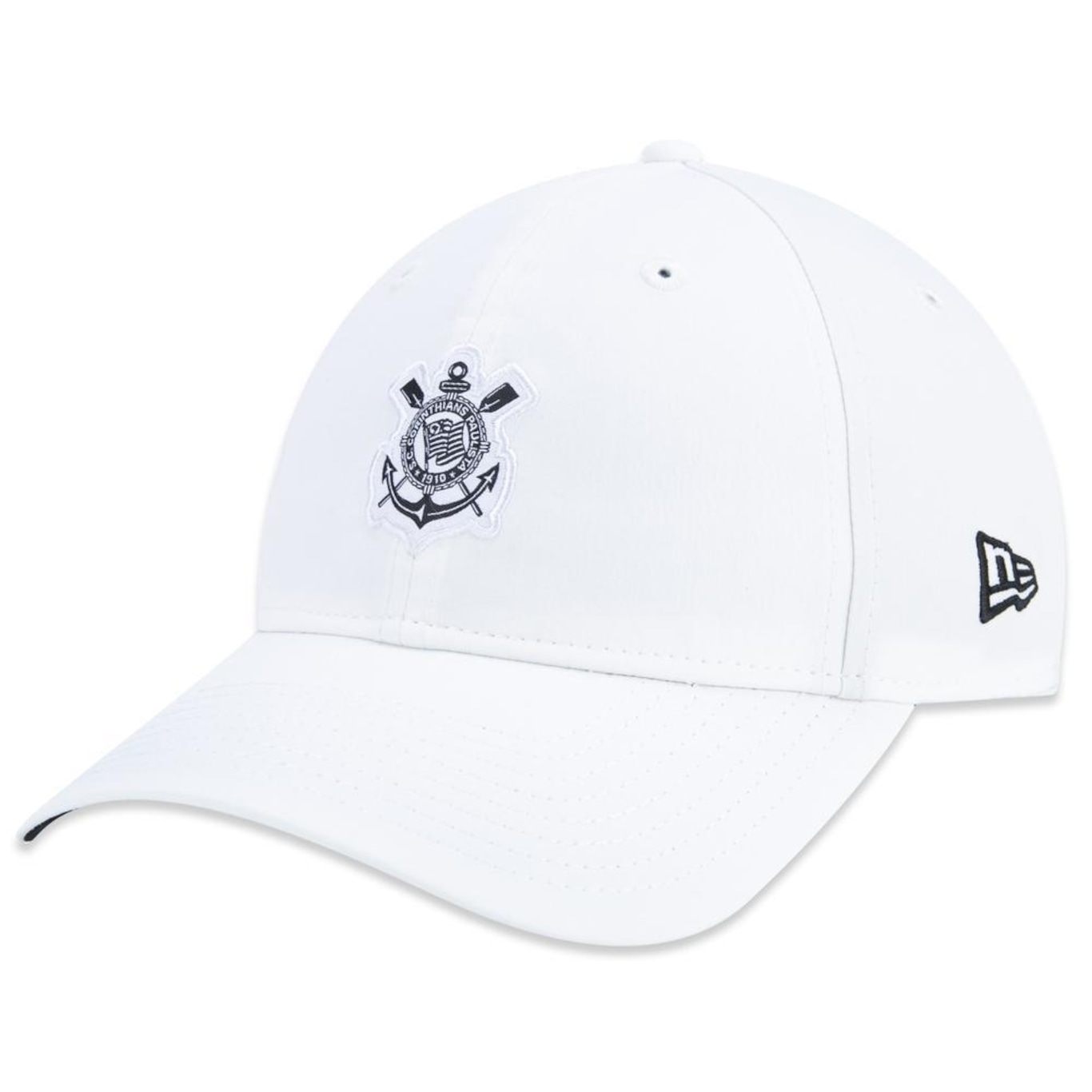 Boné Aba Curva  New Era 9Twenty Corinthians Futebol - Strapback - Adulto - Foto 1