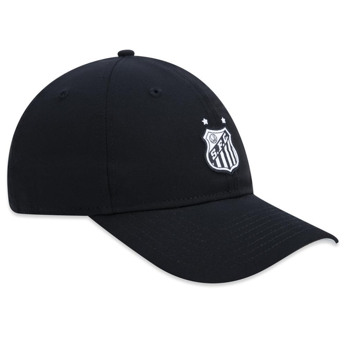 Boné Aba Curva New Era 9Twenty Santos Futebol - Strapback - Adulto - Foto 2