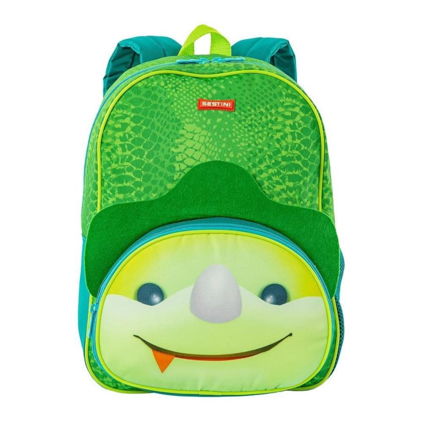 Mochila Sestini Escolar Kids Dino 3 Média Verde - Foto 1