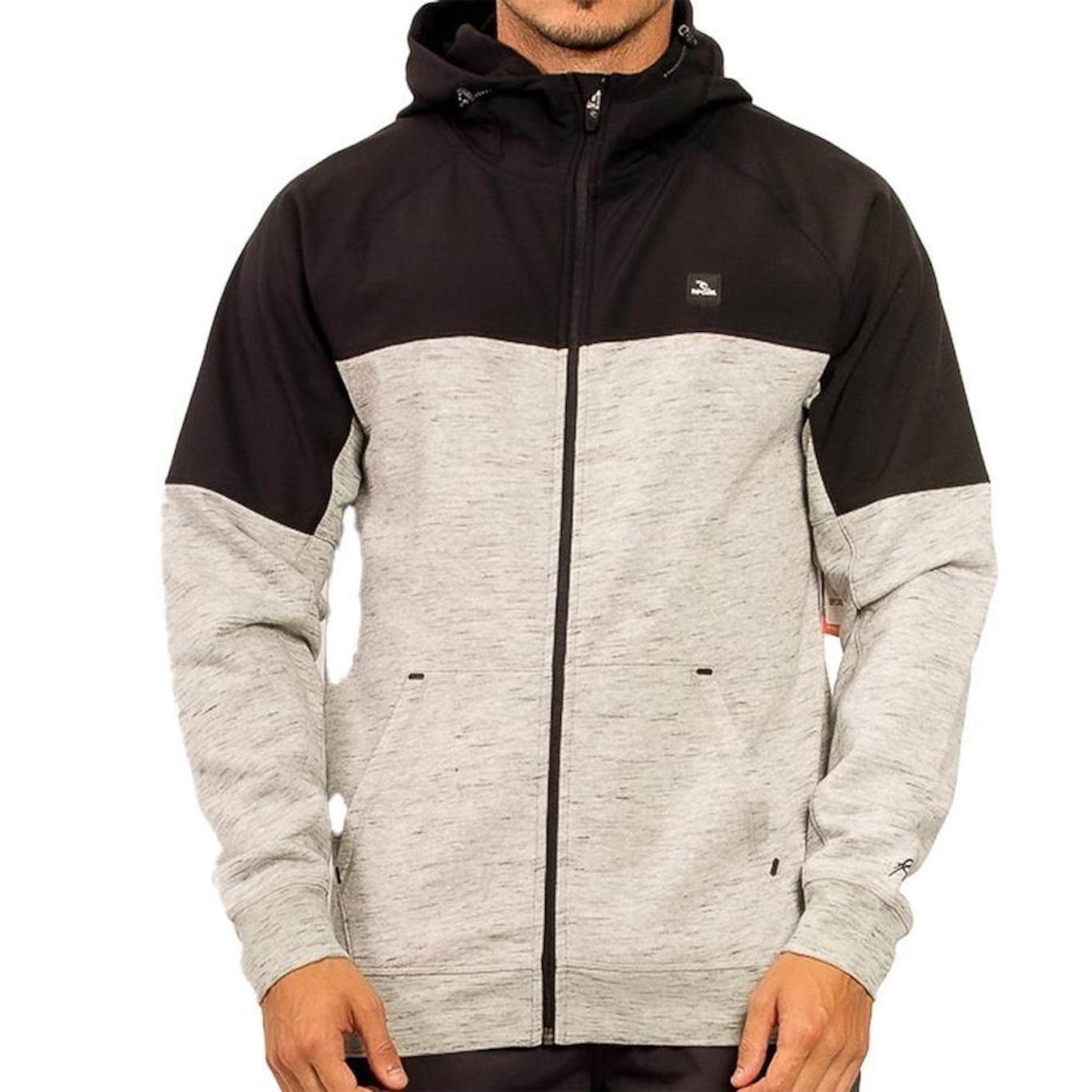 Blusão de Moletom Rip Curl Aberto Anti Series Viral Wt24 Grey Marle - Masculino - Foto 1