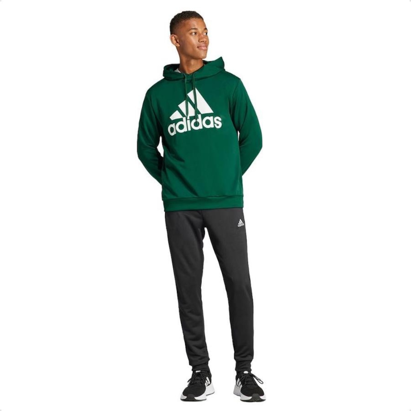 Agasalho com Capuz Adidas Big Logo - Masculino - Foto 1