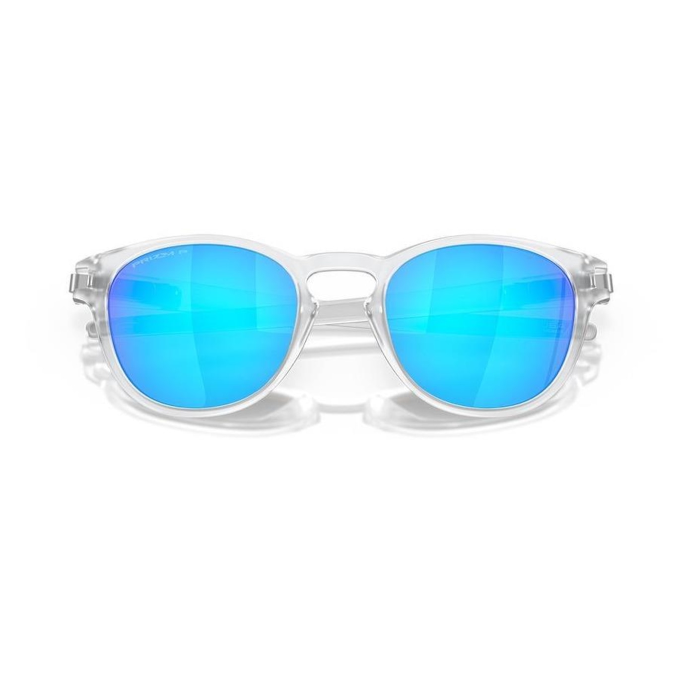 Óculos de Sol Unissex Oakley Latch Matte Clear 6553 - Foto 3