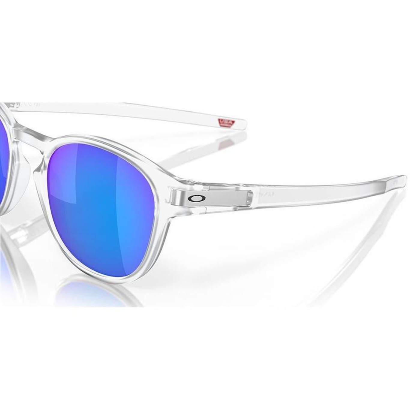 Óculos de Sol Unissex Oakley Latch Matte Clear 6553 - Foto 5