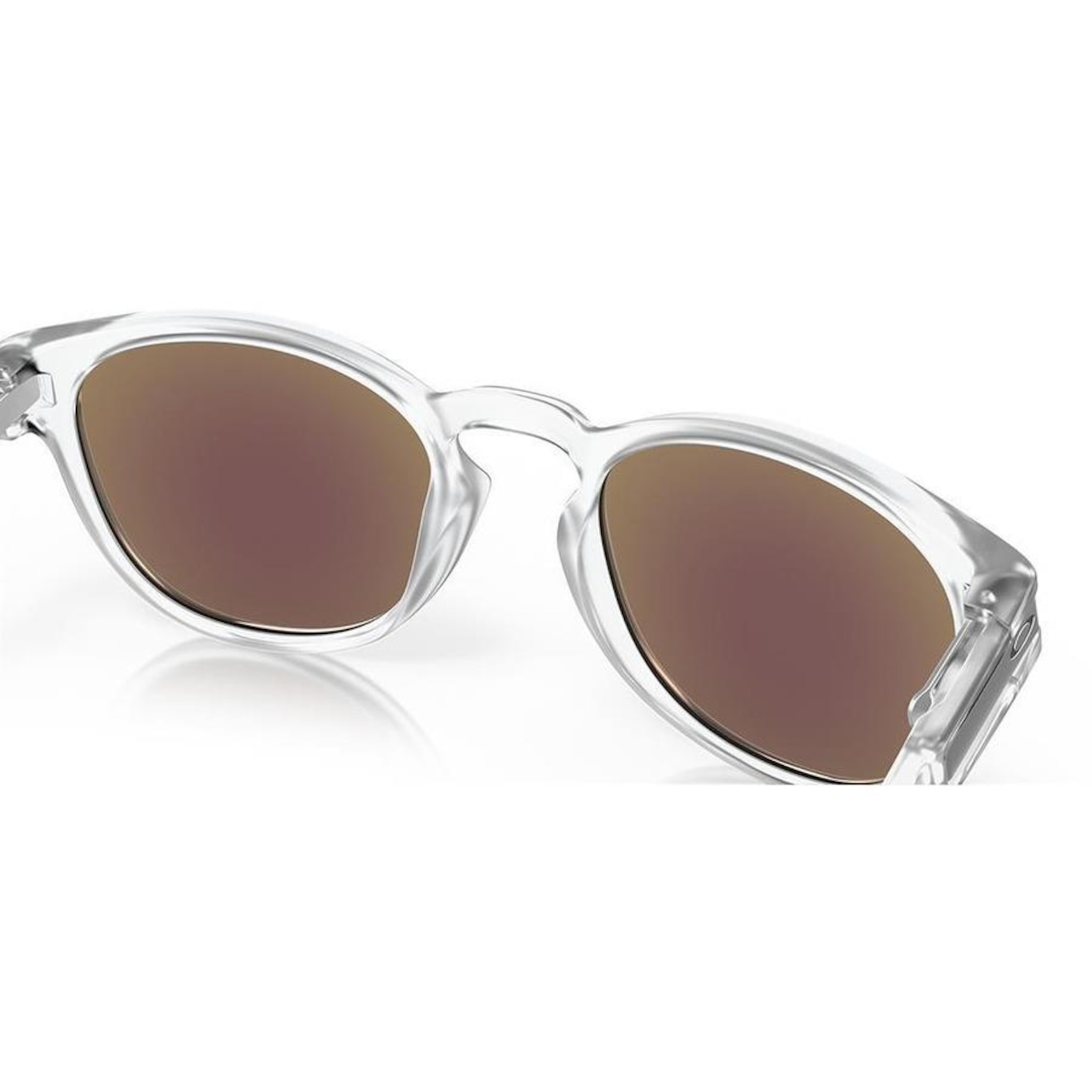 Óculos de Sol Unissex Oakley Latch Matte Clear 6553 - Foto 6