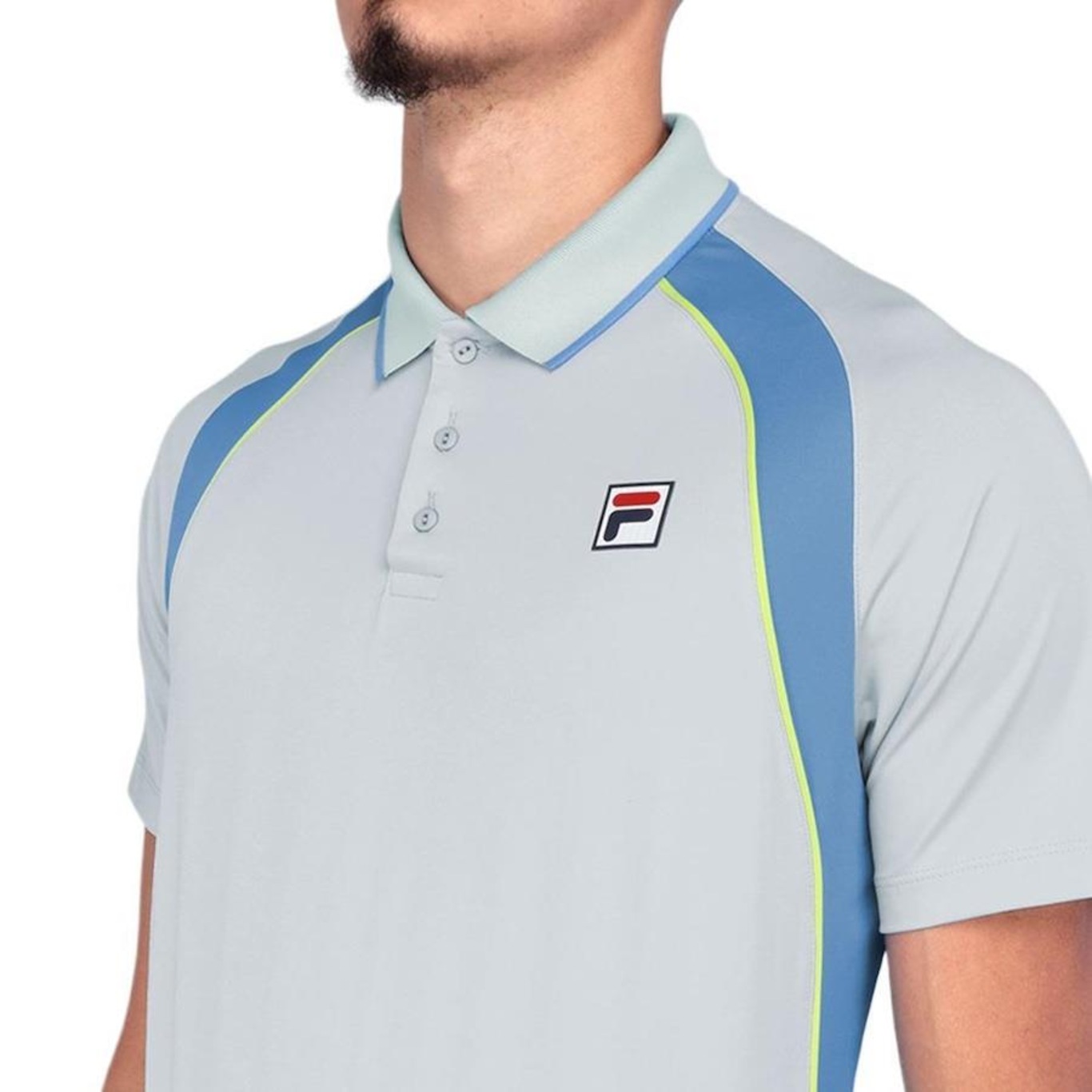 Camisa Polo Fila Backspin Short Sleeve - Masculina - Foto 3