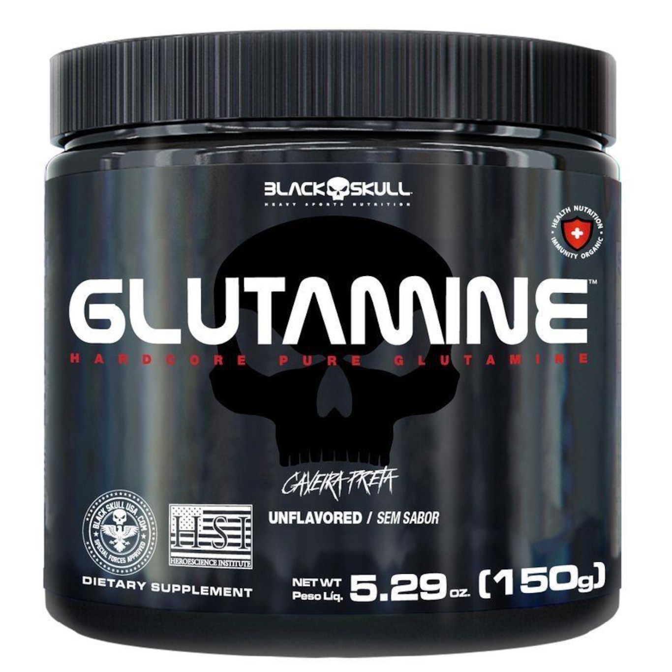 Glutamina - 150G - Black Skull - Foto 1