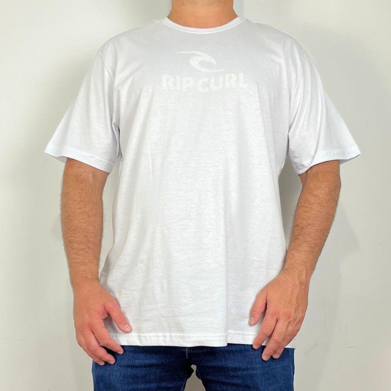 Camiseta Rip Curl Icon Logo Tamanho Grande - Masculina - Foto 1