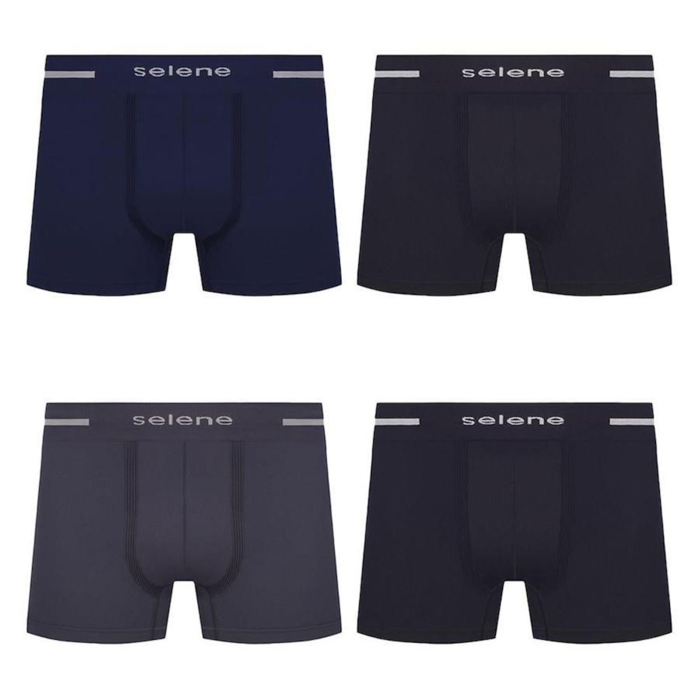 Kit Cueca Selene Boxer sem Costura - 4 Unidades - Masculino - Foto 1