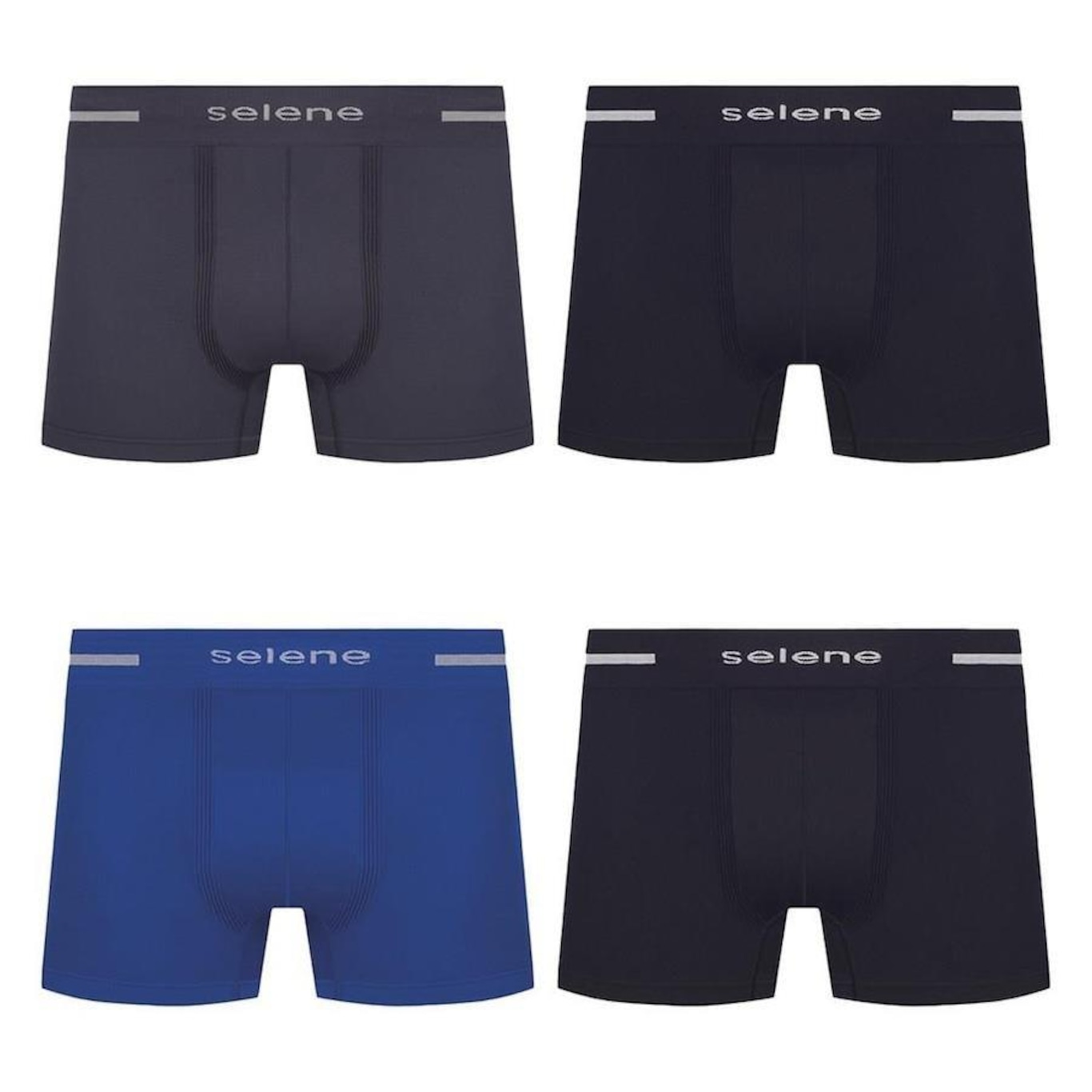 Kit Cueca Selene Boxer sem Costura - 4 Unidades - Masculino - Foto 1