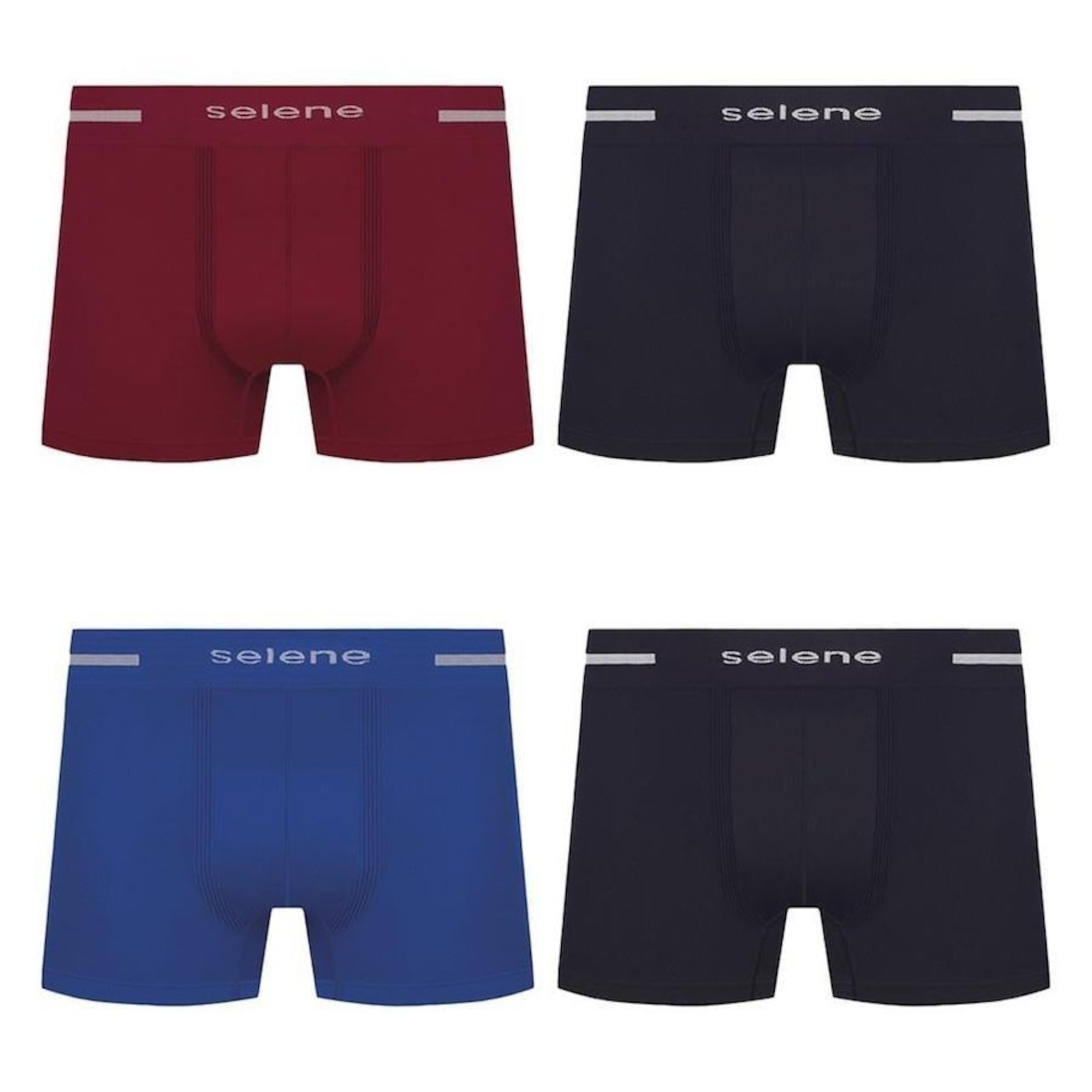 Kit Cueca Selene Boxer sem Costura - 4 Unidades - Masculino - Foto 1