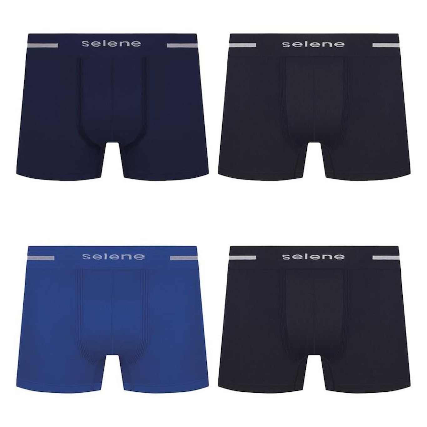 Kit Cueca Selene Boxer sem Costura - 4 Unidades - Masculino - Foto 1