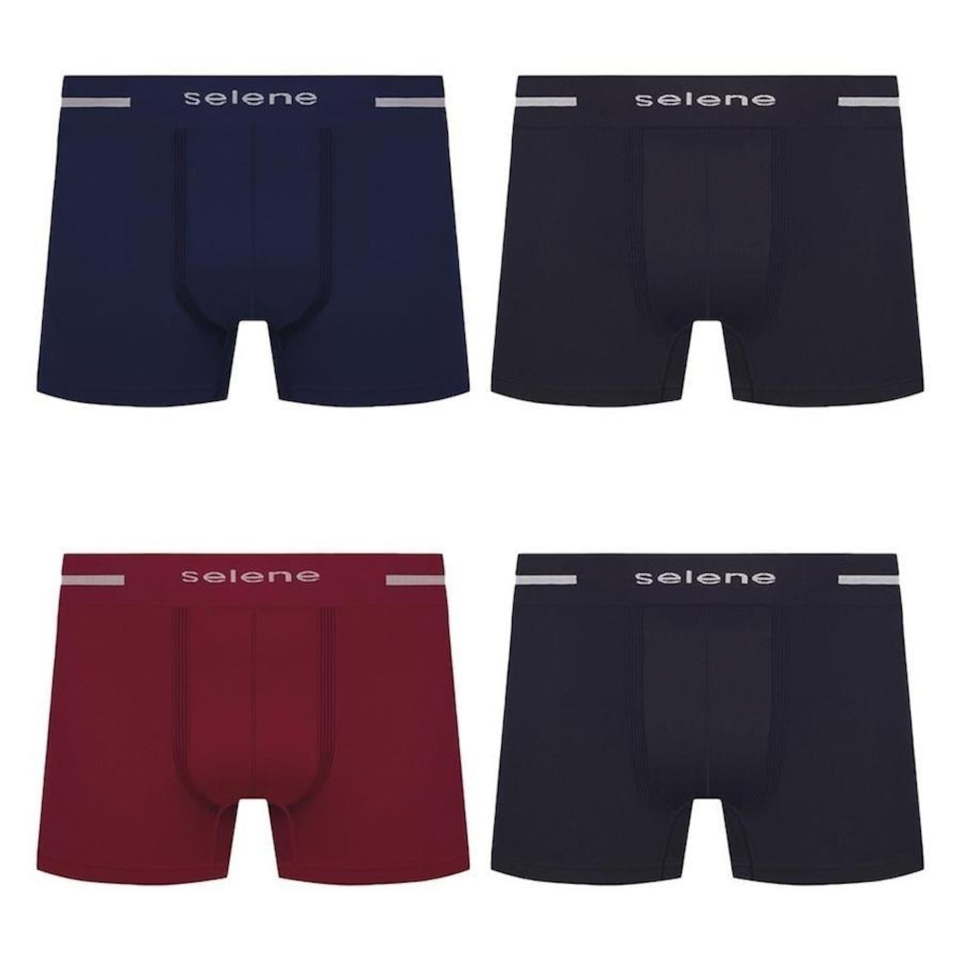 Kit Cueca Selene Boxer sem Costura - 4 Unidades - Masculino - Foto 1