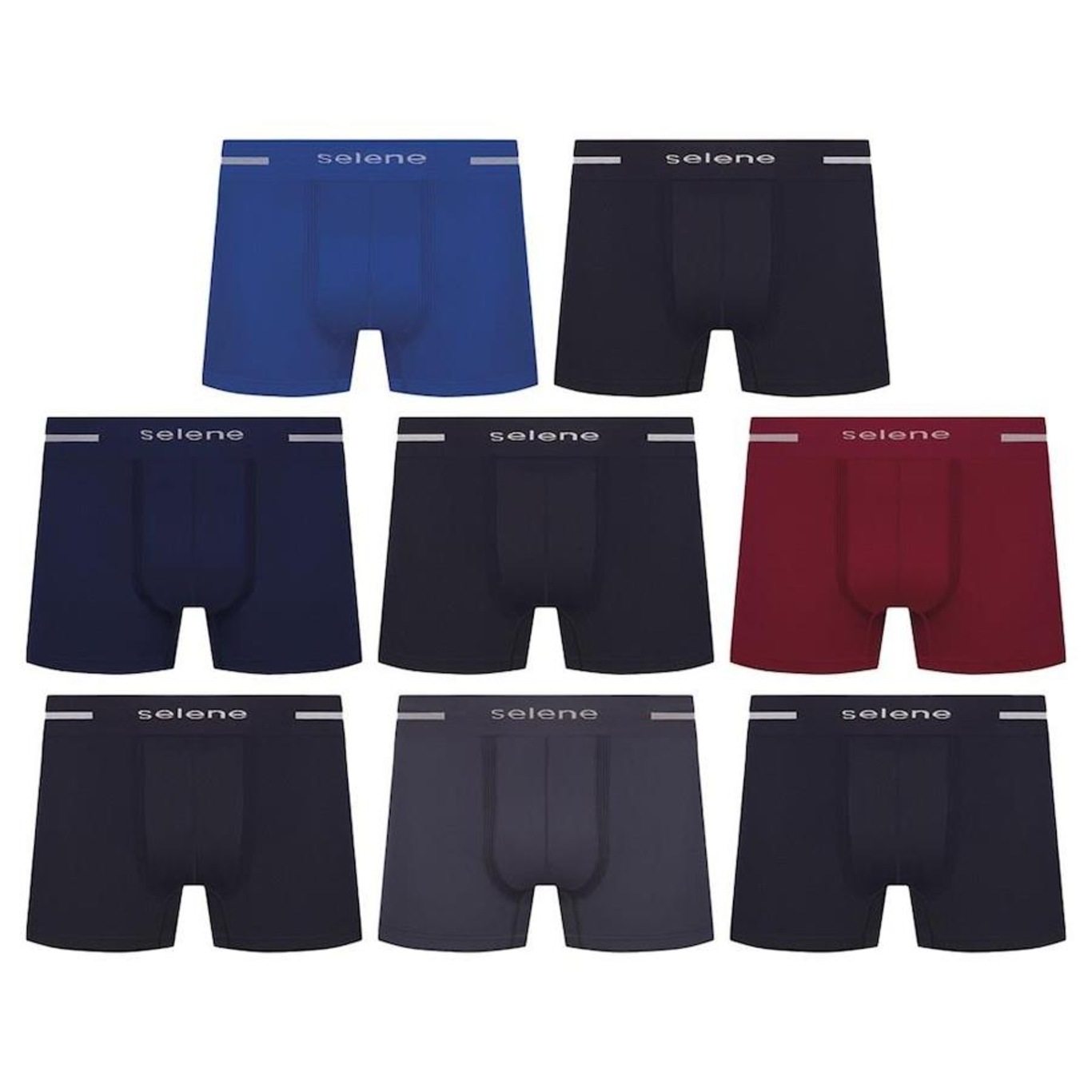 Kit Cueca Selene Boxer sem Costura - 8 Unidades - Masculino - Foto 1