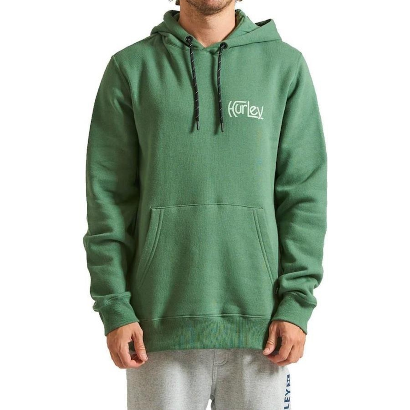 Blusas De Frio Hurley Moletom Hurley Verde Moletom Hurley (Moletom