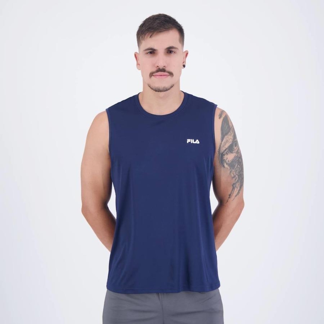 Camiseta Regata Fila Basic Sports Polygin - Masculina - Foto 1