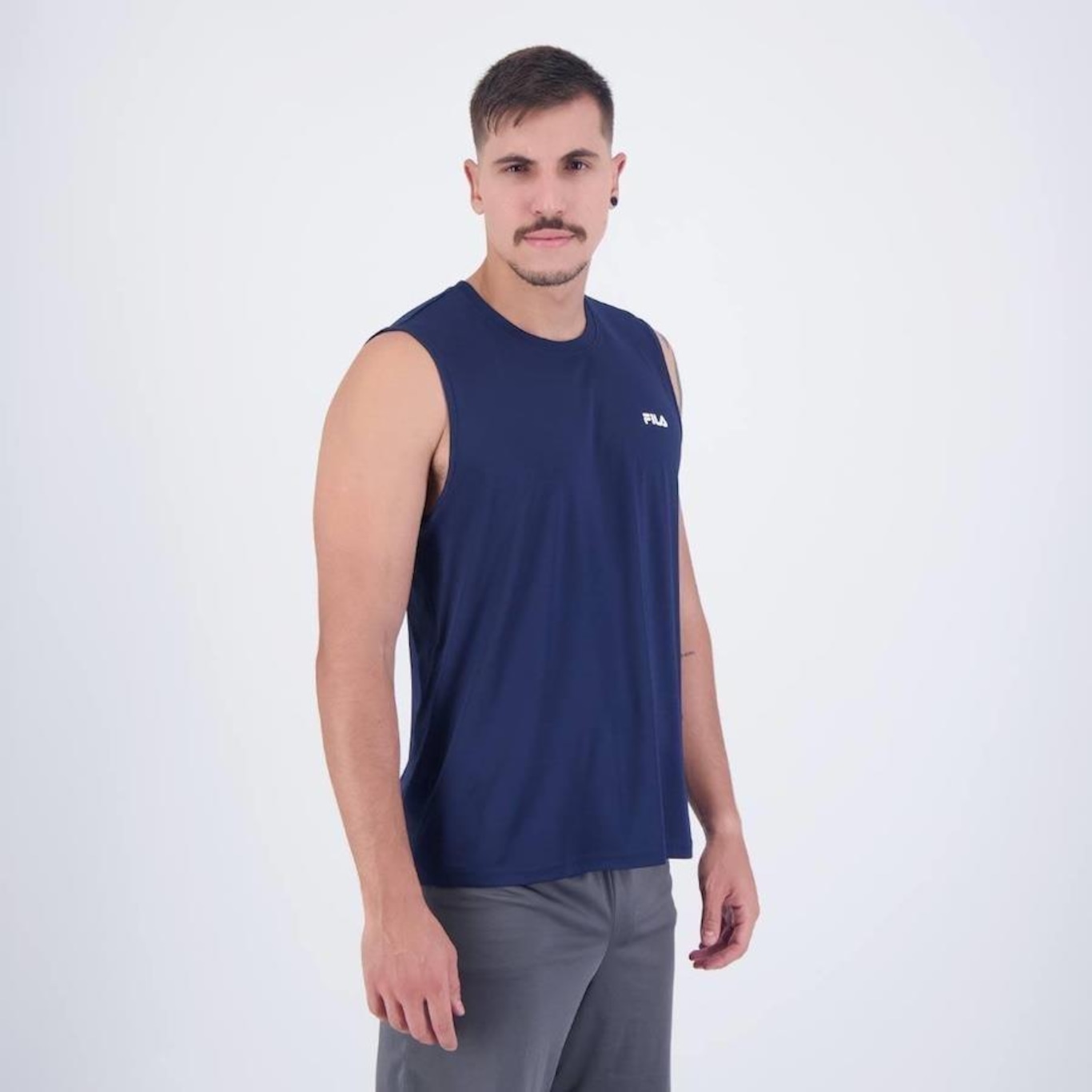 Camiseta Regata Fila Basic Sports Polygin - Masculina - Foto 2