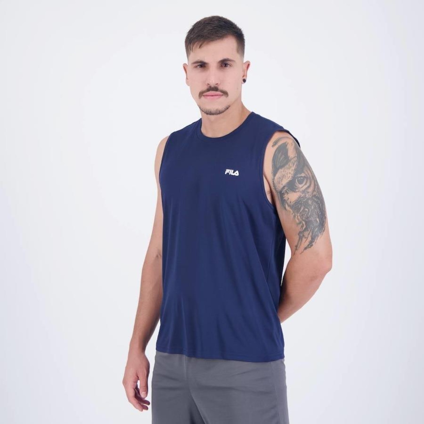 Camiseta Regata Fila Basic Sports Polygin - Masculina - Foto 3