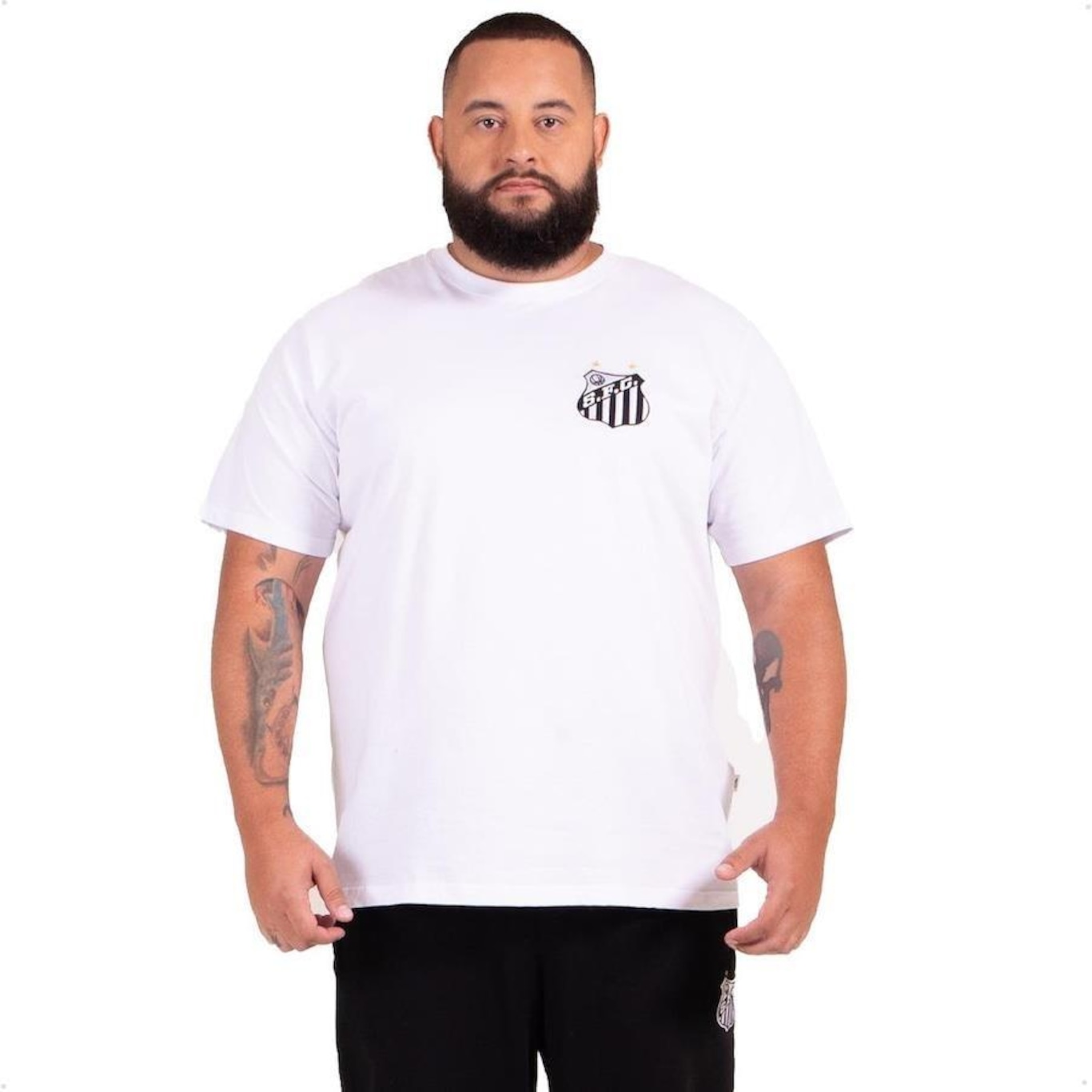 Camiseta Santos Oficial Classic Surf Center Plus Size - Masculina - Foto 1