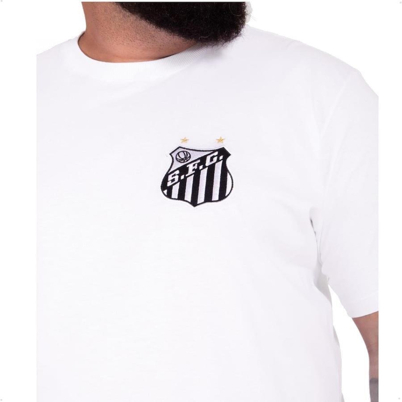 Camiseta Santos Oficial Classic Surf Center Plus Size - Masculina - Foto 4