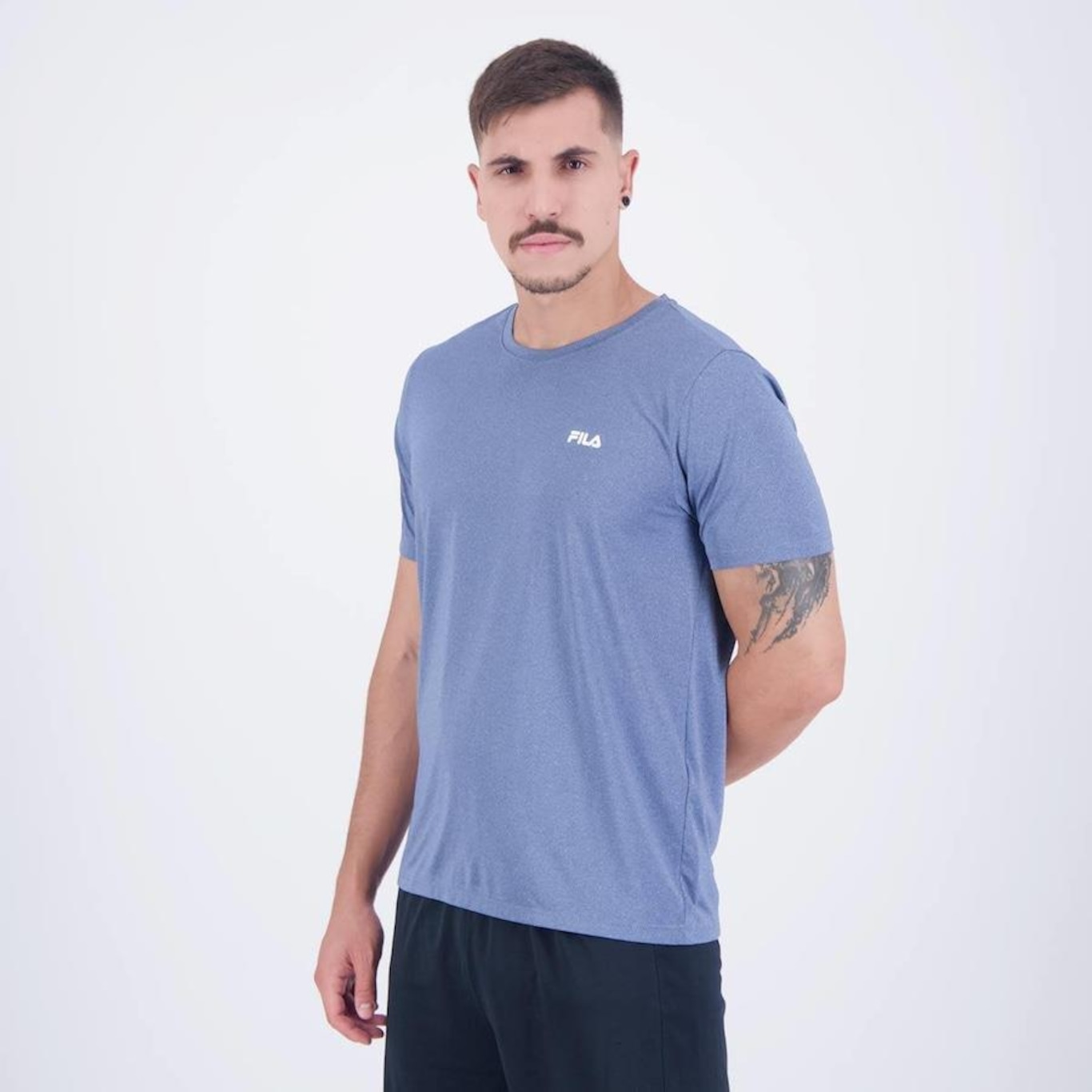 Camiseta Fila Sport Melange Lux - Masculina - Foto 3