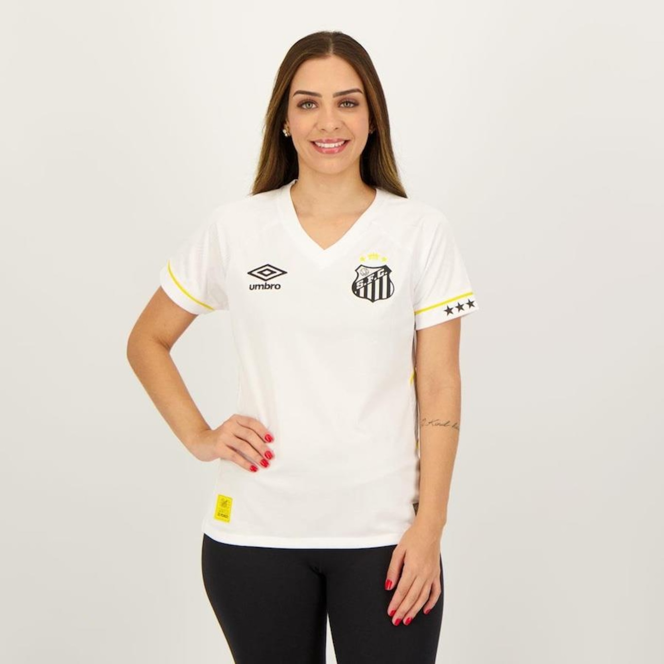 Camisa do Santos I 2023 Umbro - Feminina - Foto 1