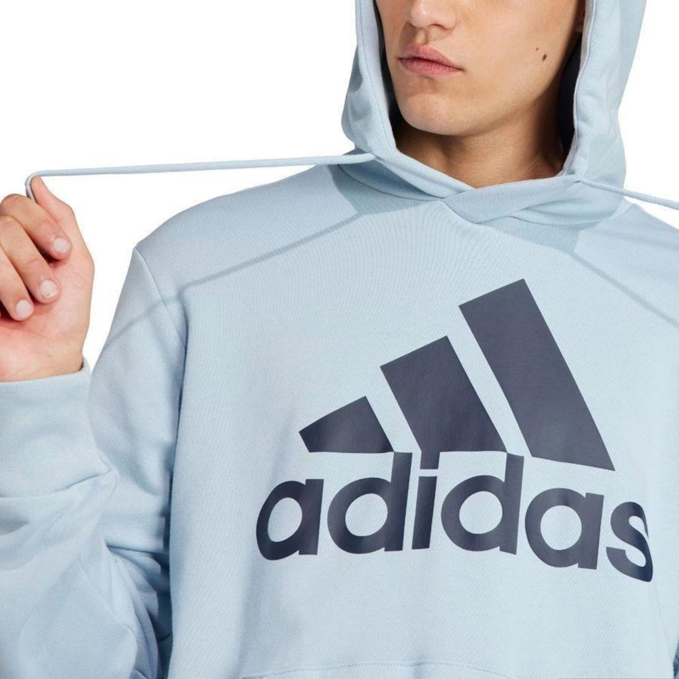 Blusão de Moletom com Capuz adidas Essentials French Terry Big Logo - Masculino - Foto 6