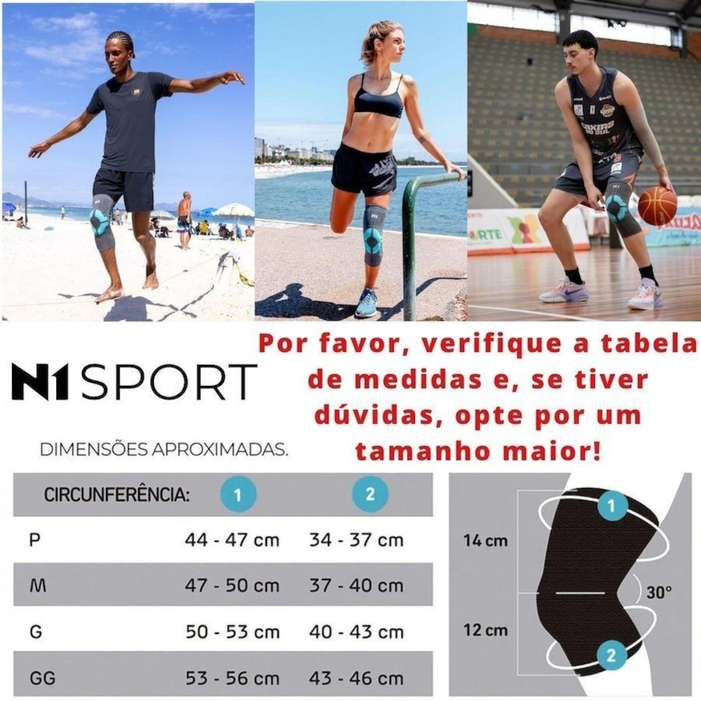 Protetor de Joelho N1 Sport Knit 3D Pró - Foto 6