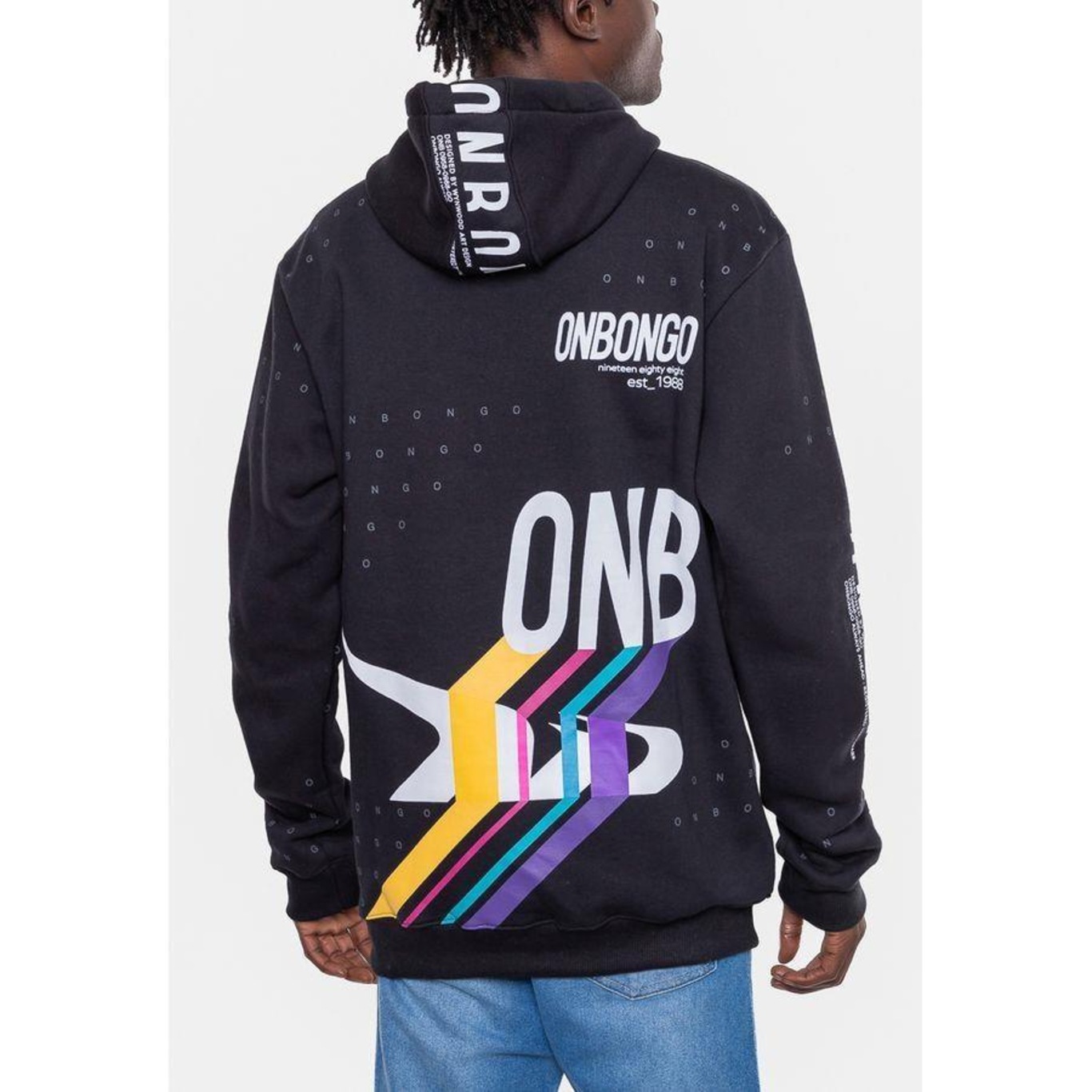 Blusão de Moletom com Capuz Onbongo Colors - Masculino - Foto 2