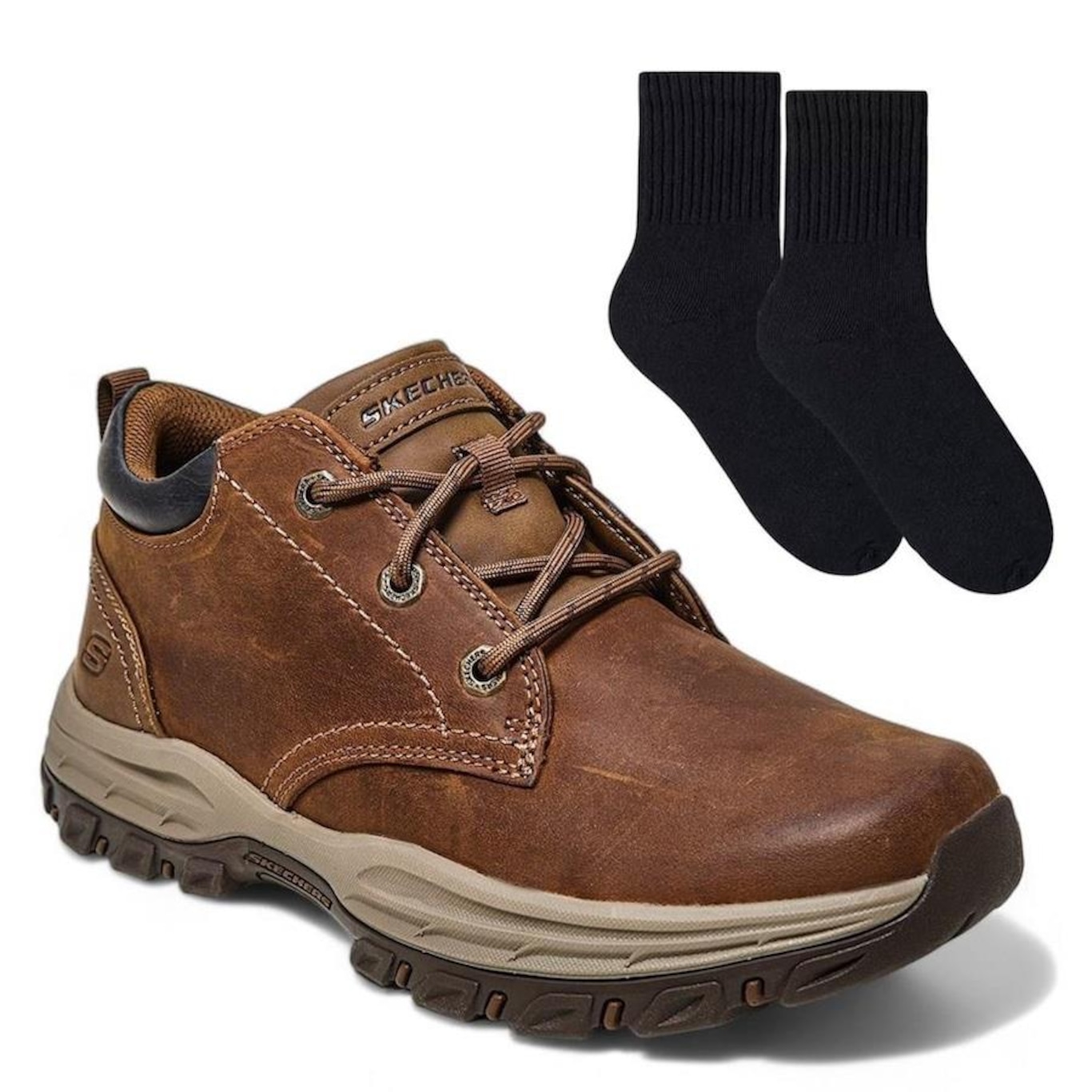 Kit Bota Skechers Knowlson Ramhurst + Par de Meias - Masculina - Foto 1