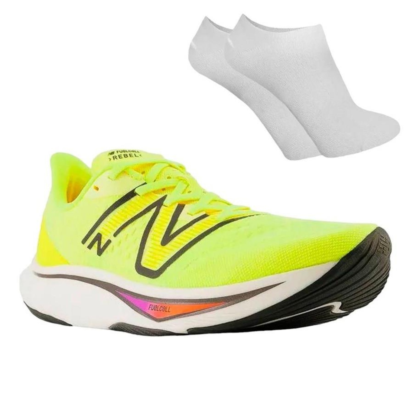 Kit Tênis New Balance Fuelcell Rebel V3 Masculino + Par de Meia - Foto 1