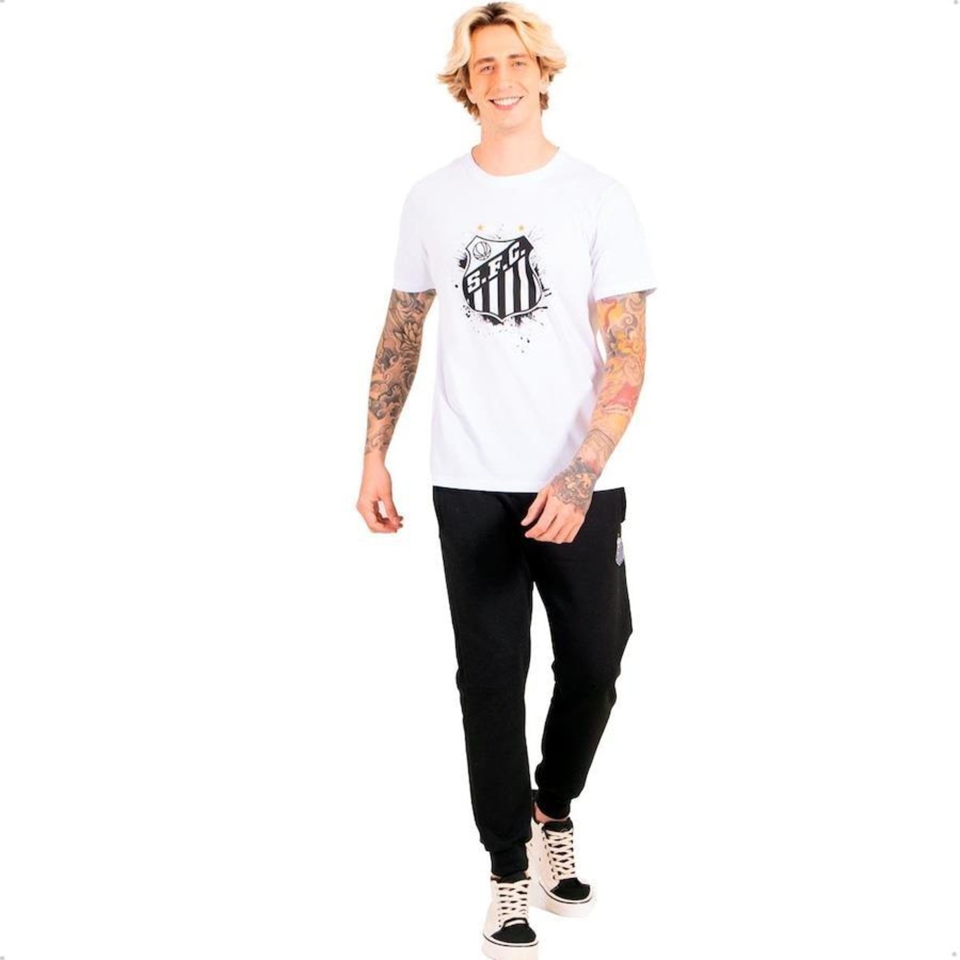 Camiseta Santos Oficial Classic Surf Center Masculina - Foto 4