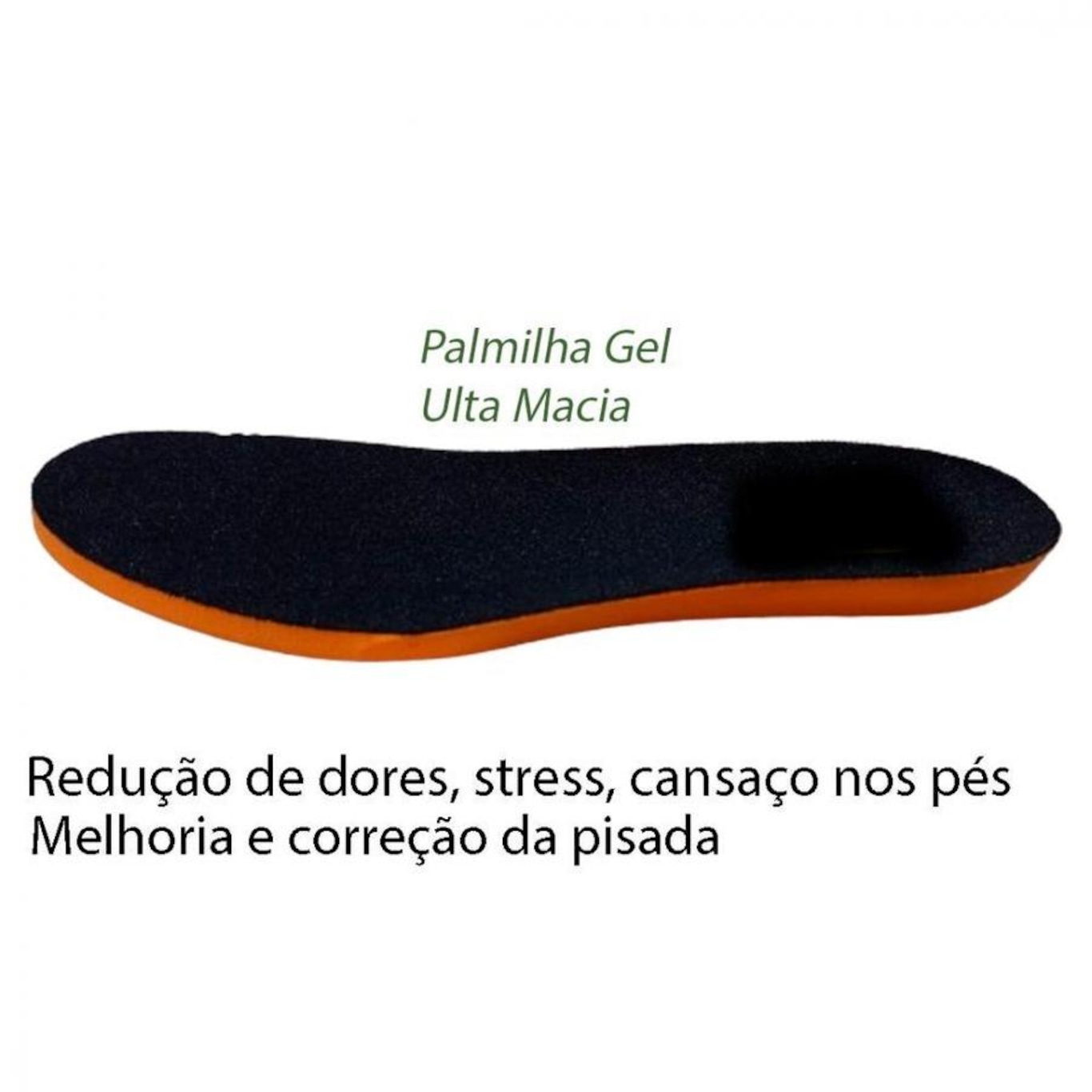 Palmilha de Gel Conforto Anatomico com Memoria e Forro Antibacteriano Laranja - Foto 2