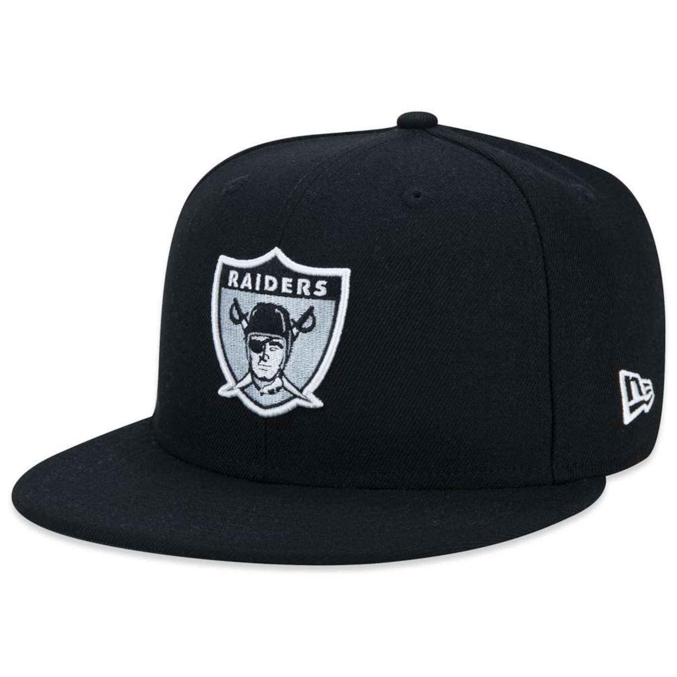 Bone New Era 59Fifty Las Vegas Raiders Logo History Masculino Nfi24Bon039 - Foto 1