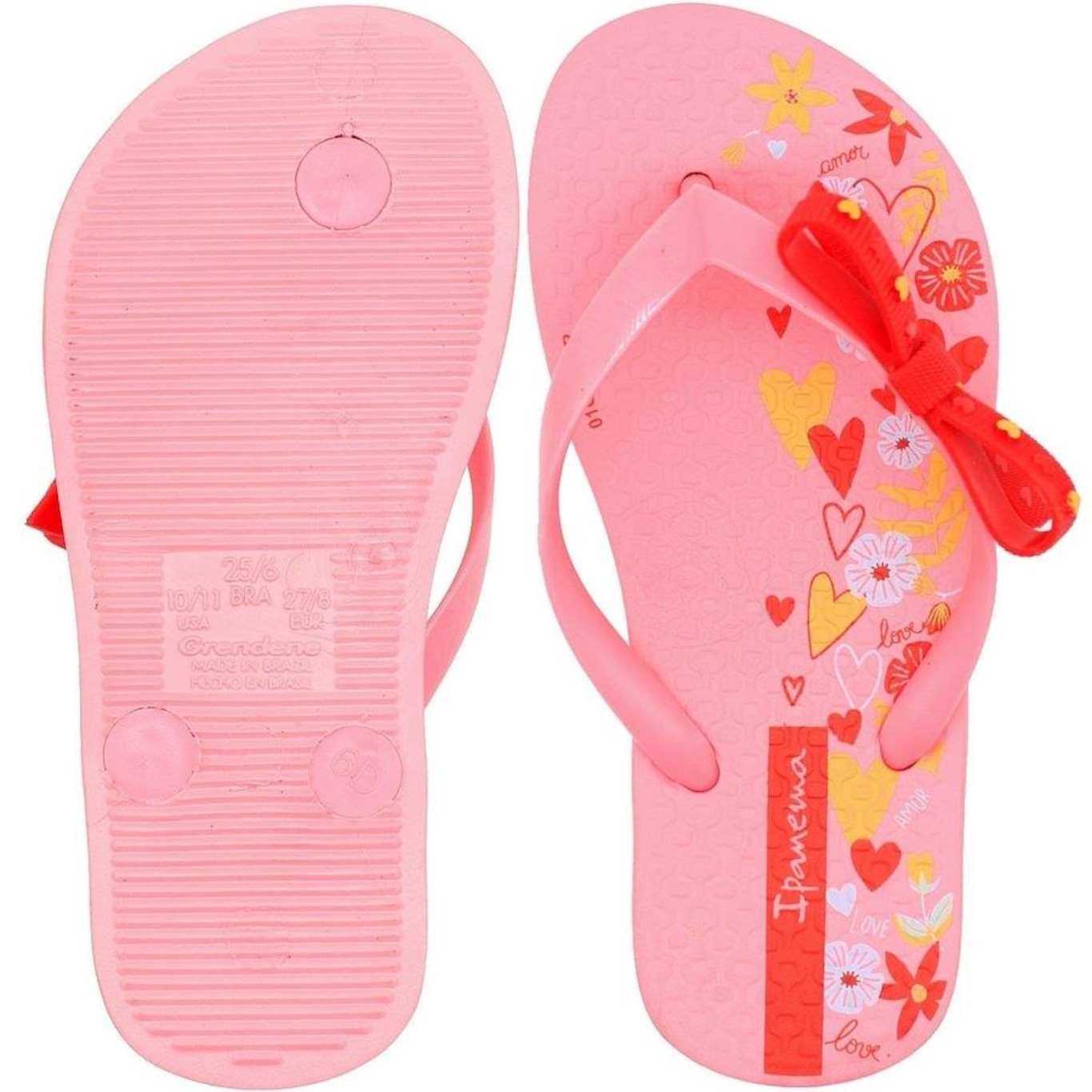 Chinelo Ipanema Belle Laço Corações - Infantil - Foto 3