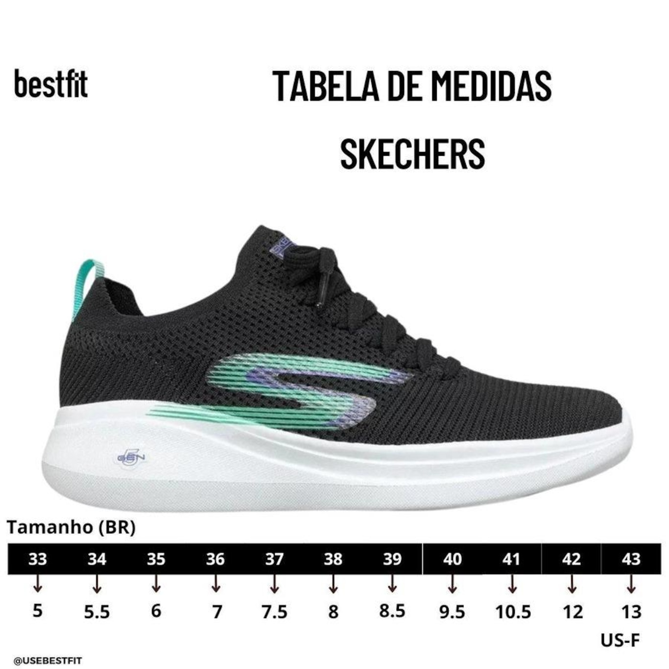 Tênis Feminino Go Run Fast Skechers - Foto 4