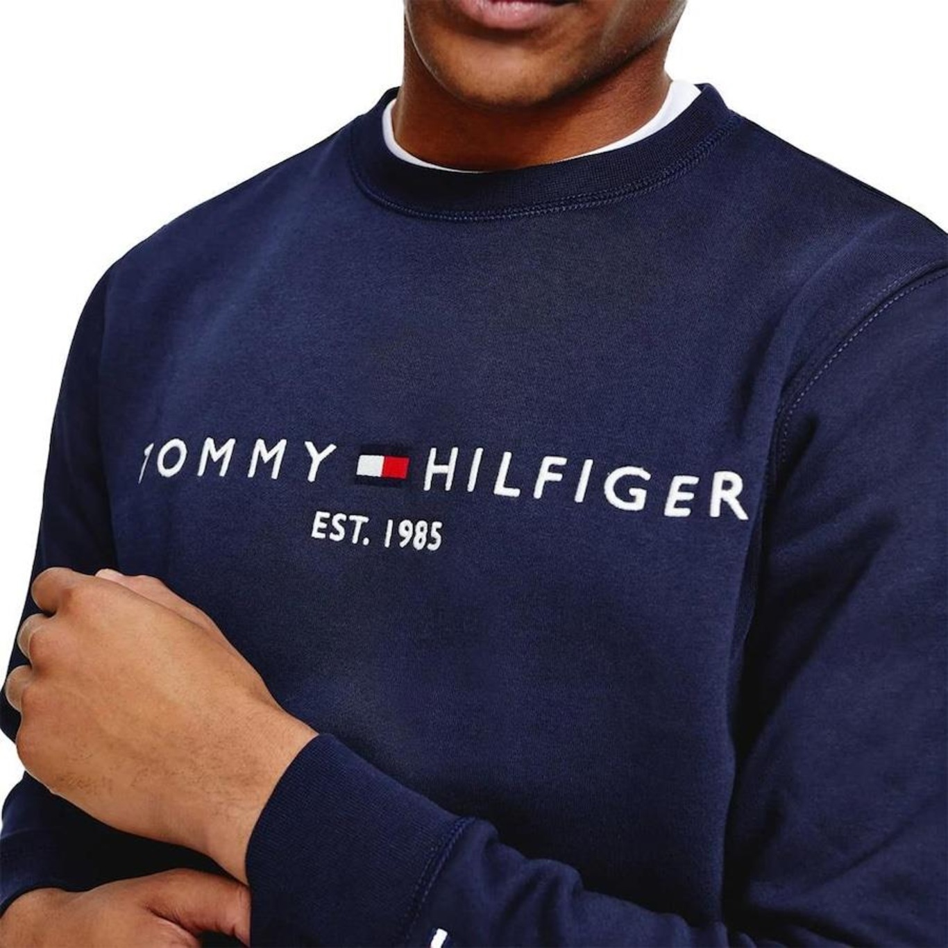 Blusão de Moletom Tommy Hilfiger Logo Sweatshirt - Masculino - Foto 3