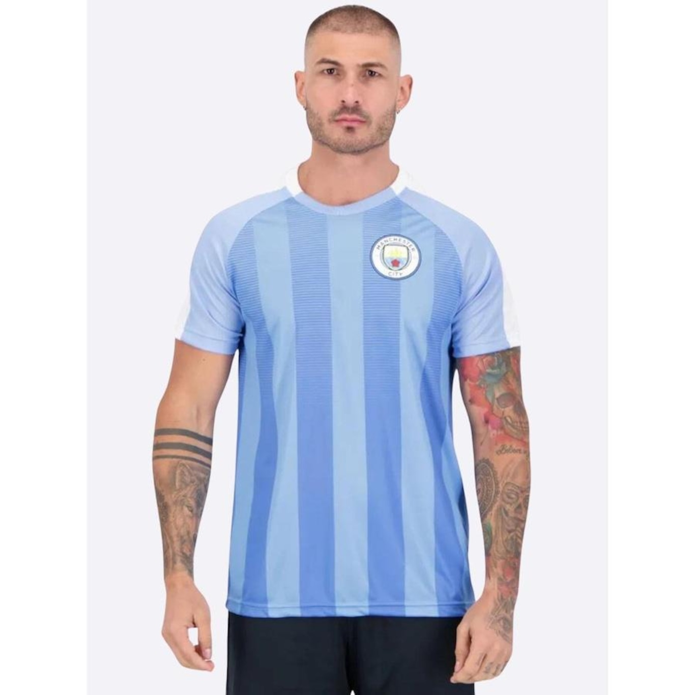 Camiseta Manchester City Stripes - Masculina - Foto 1