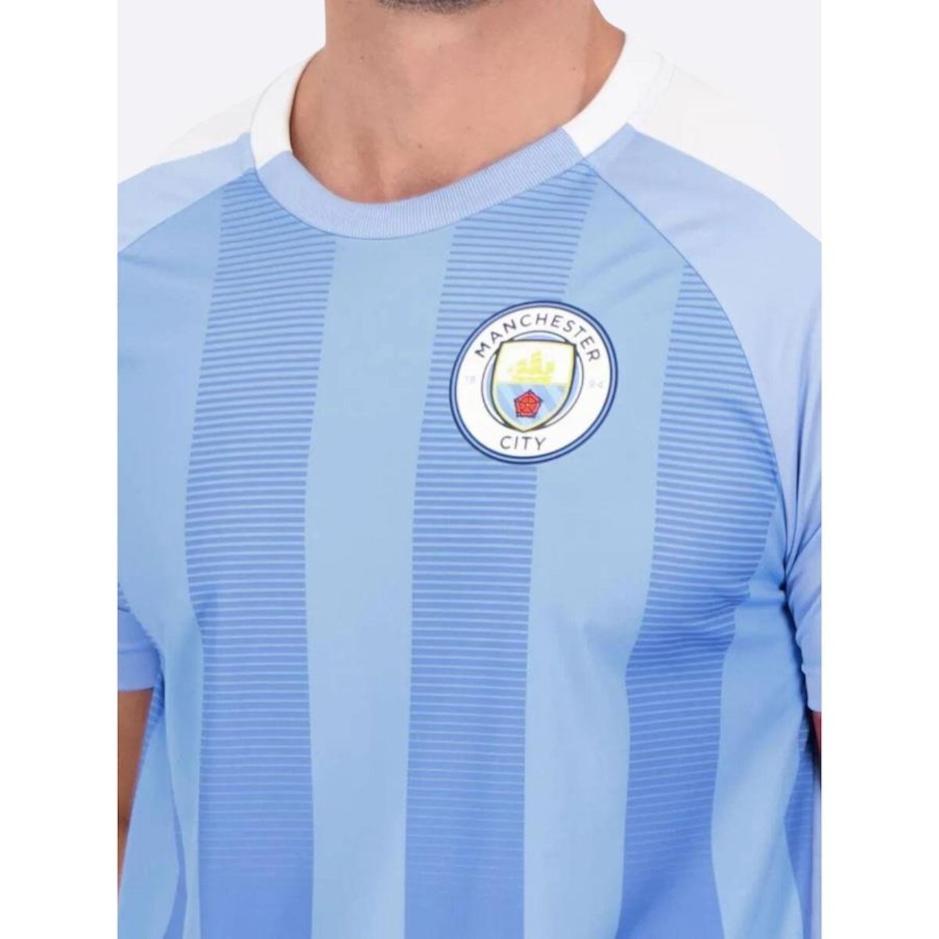 Camiseta Manchester City Stripes - Masculina - Foto 4