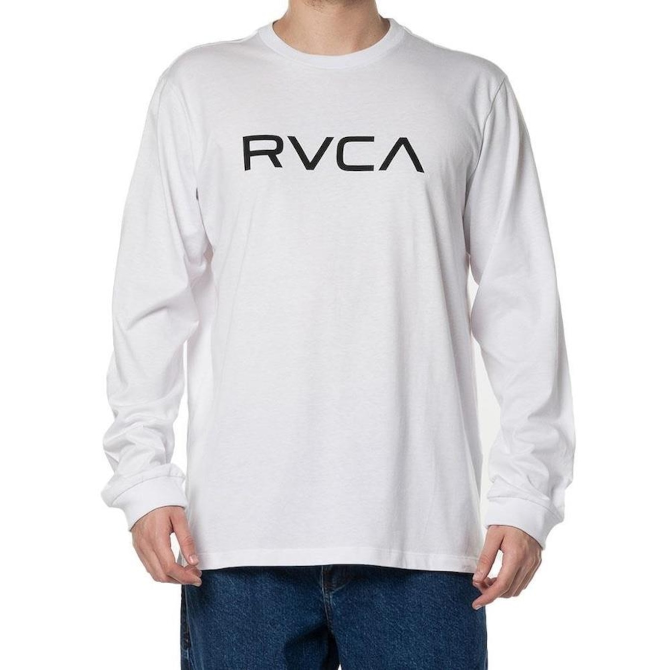 Camiseta Manga Longa Rvca Big Rvca Ls - Masculina - Foto 1