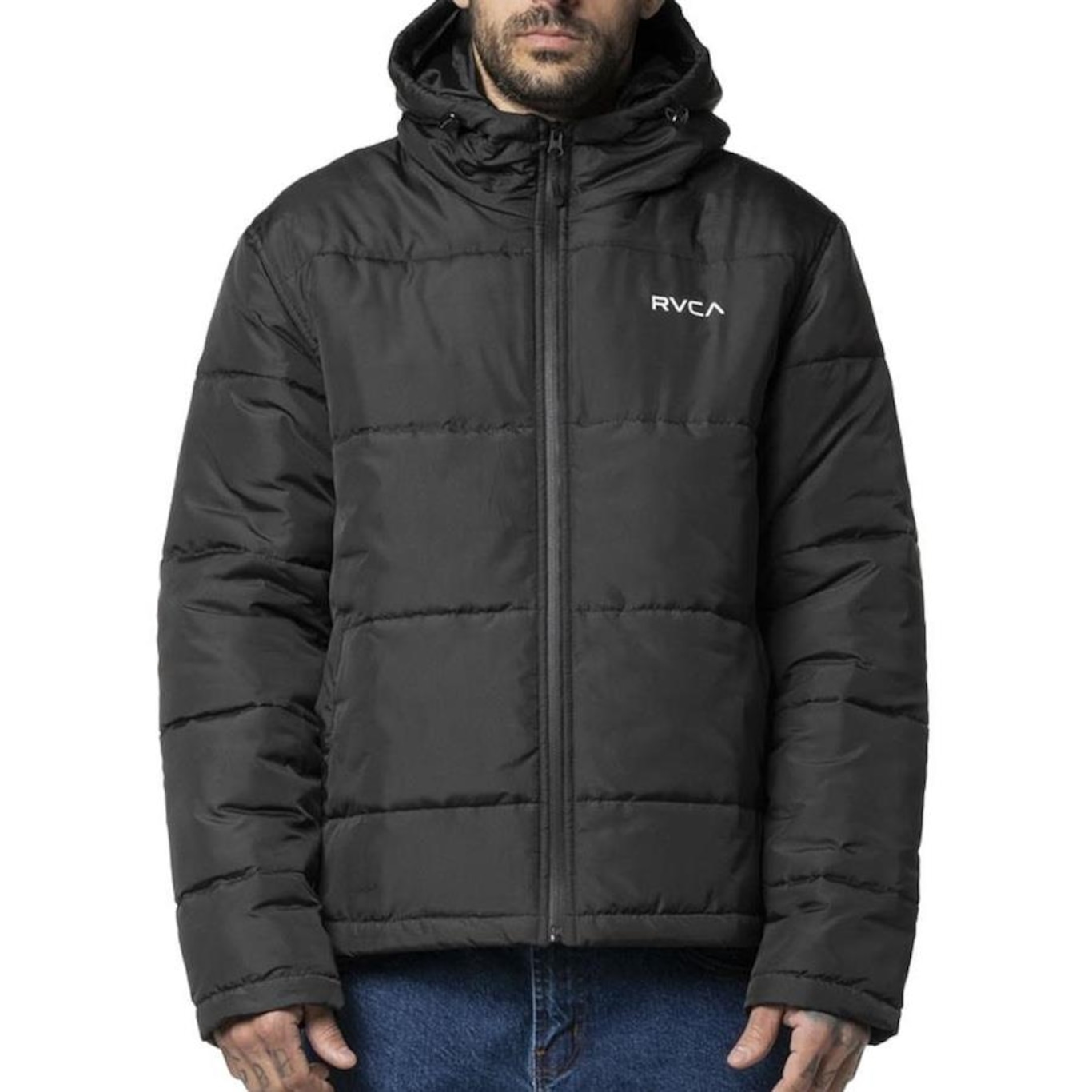 Jaqueta com Capuz RVCA Balance Puffer - Masculina - Foto 1