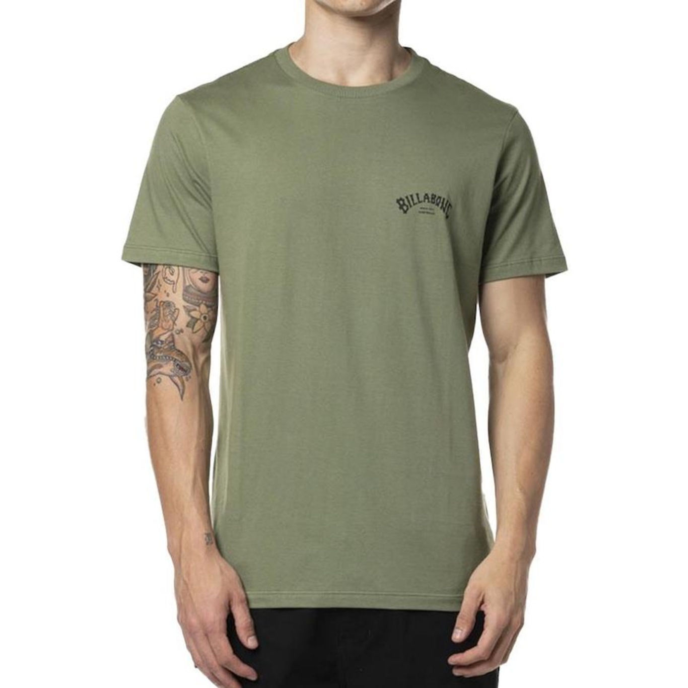 Kit de Camisetas Billabong Stacked Arch Duo - Masculina - 2 unidades - Foto 3