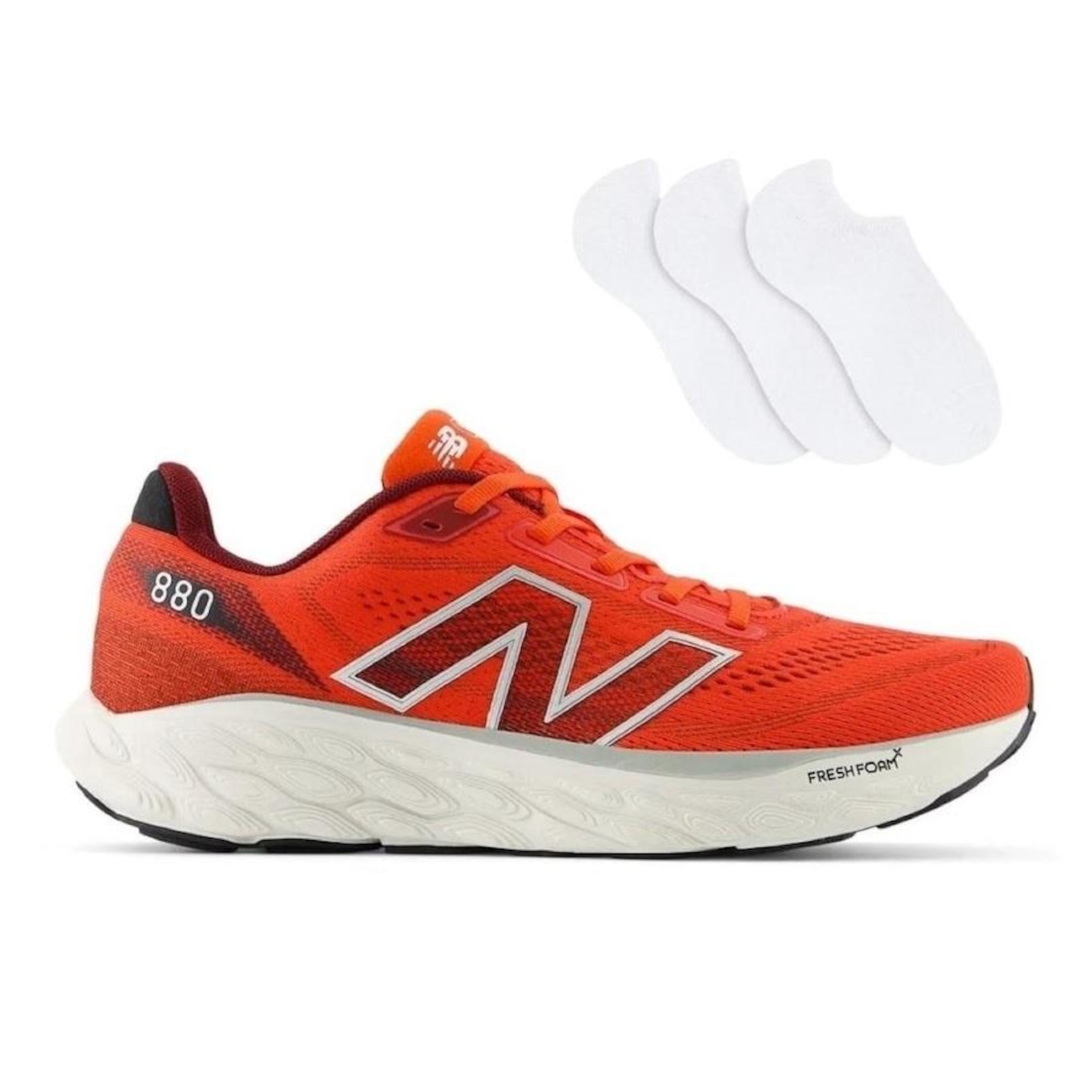 Kit Tênis New Balance Fresh Foam 880 V14 + 3 Pares de Meias - Masculino - Foto 1