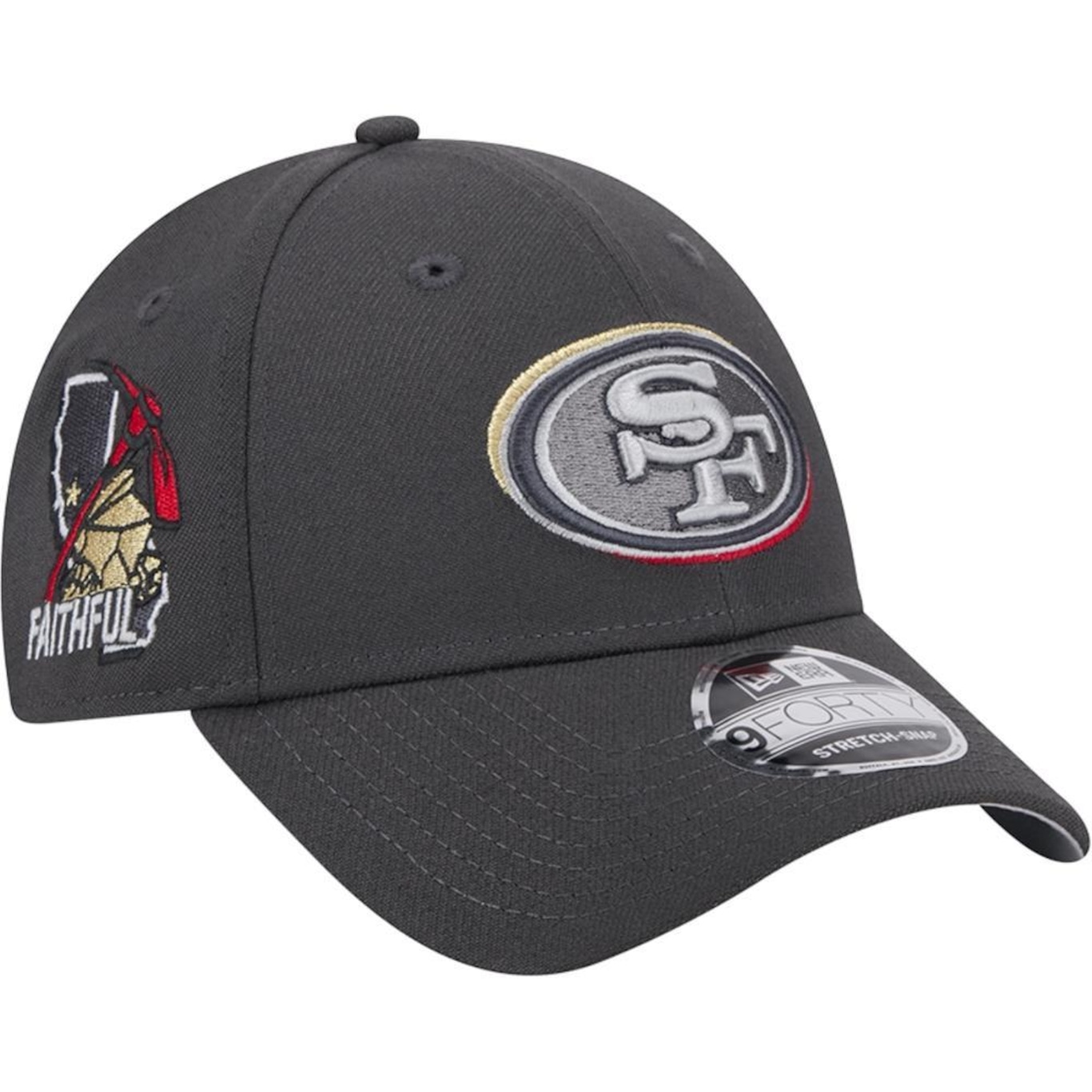 Boné Aba Curva New Era 9Forty Stretch Snap San Franscisco 49Ers Draft 2024 - Snapback - Adulto - Foto 2