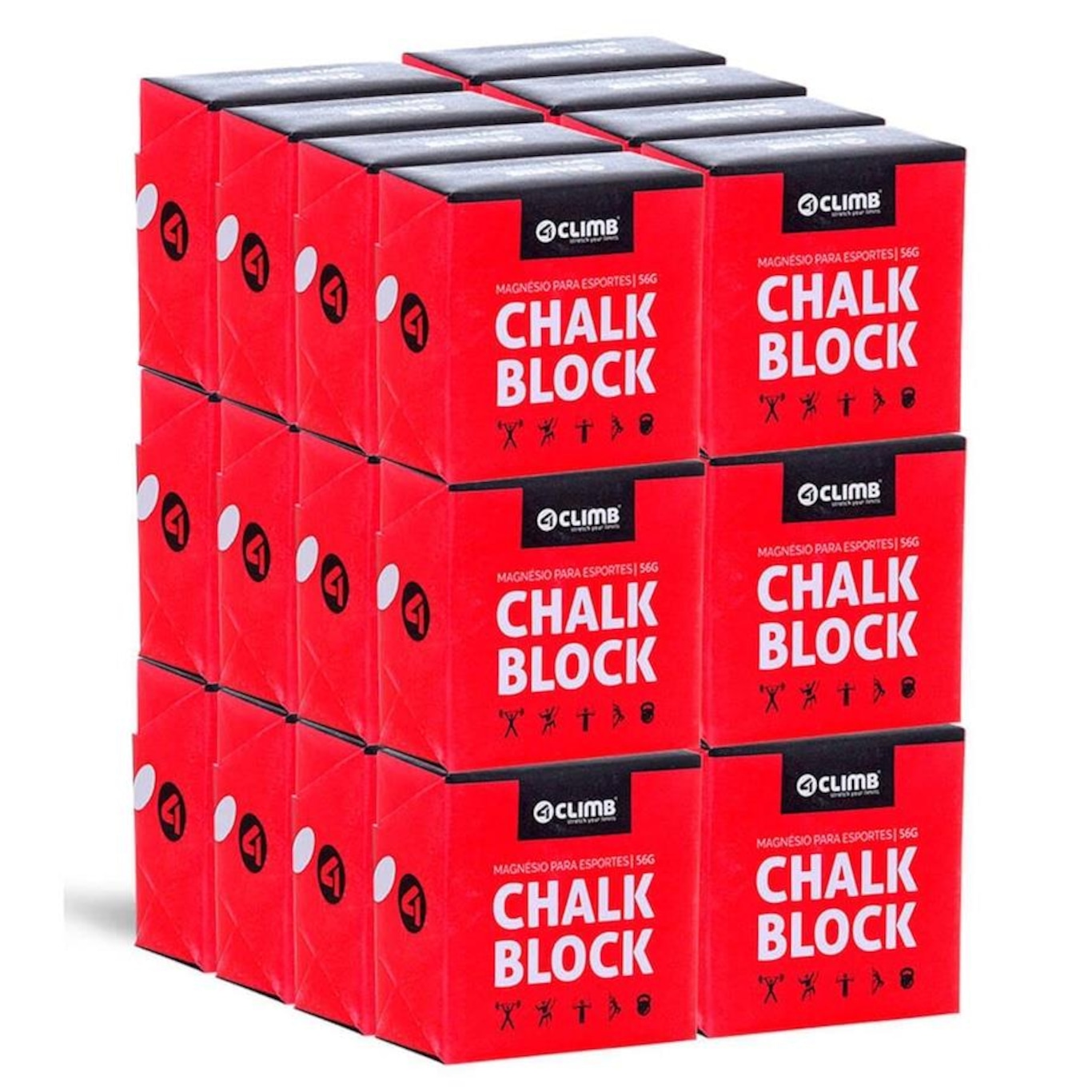 Magnésio Chalk Block 56G 4Climb - Kit com 24 Unidades - Foto 1